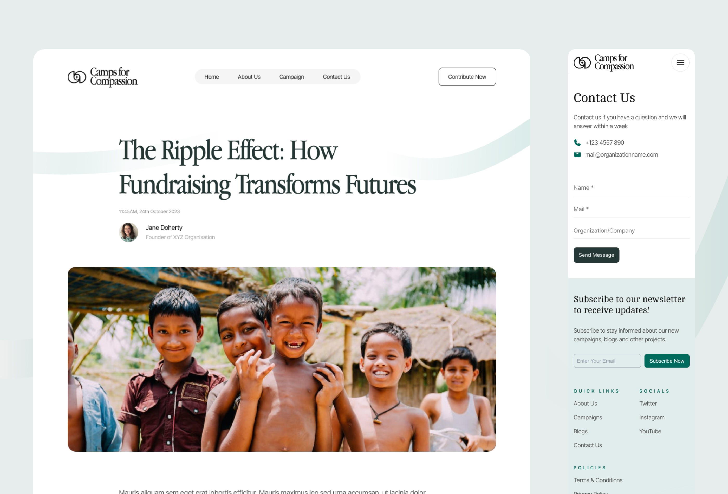 Screenshot 4 of Camps for compassion charity framer template