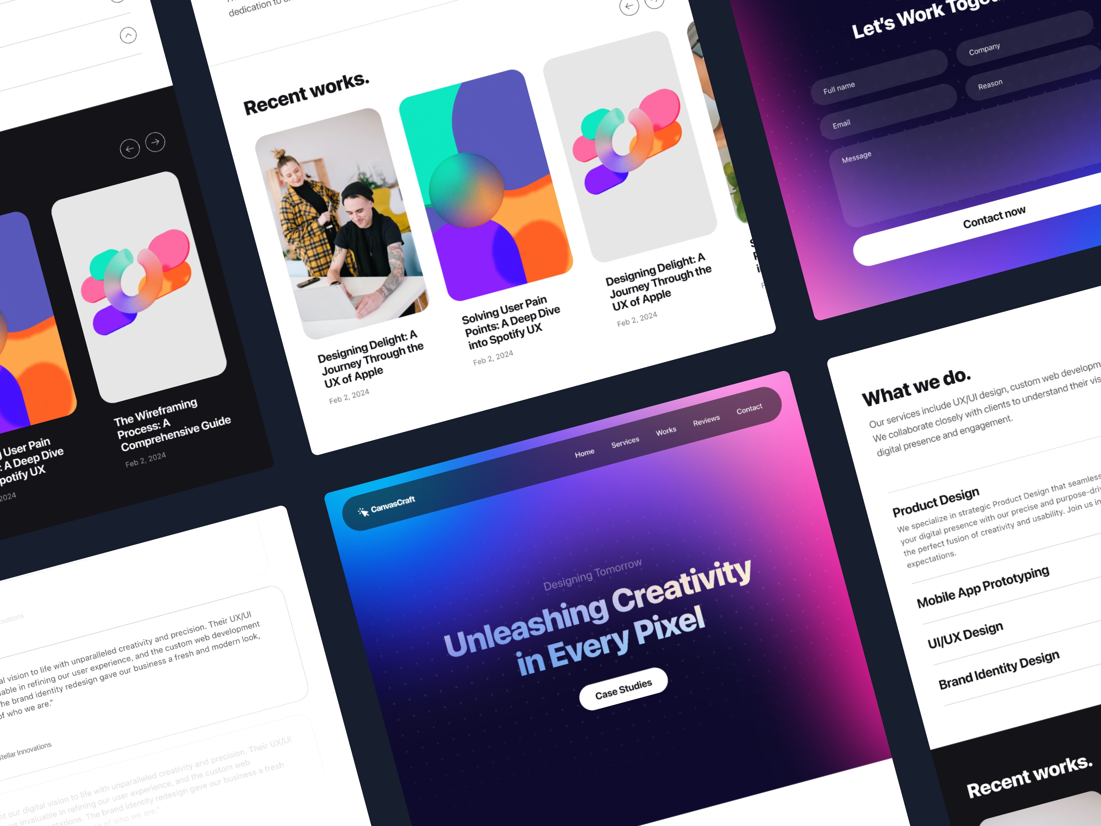 Screenshot of Canvas craft premium agency landing page streamlined responsive template effortless integration mobile first design website