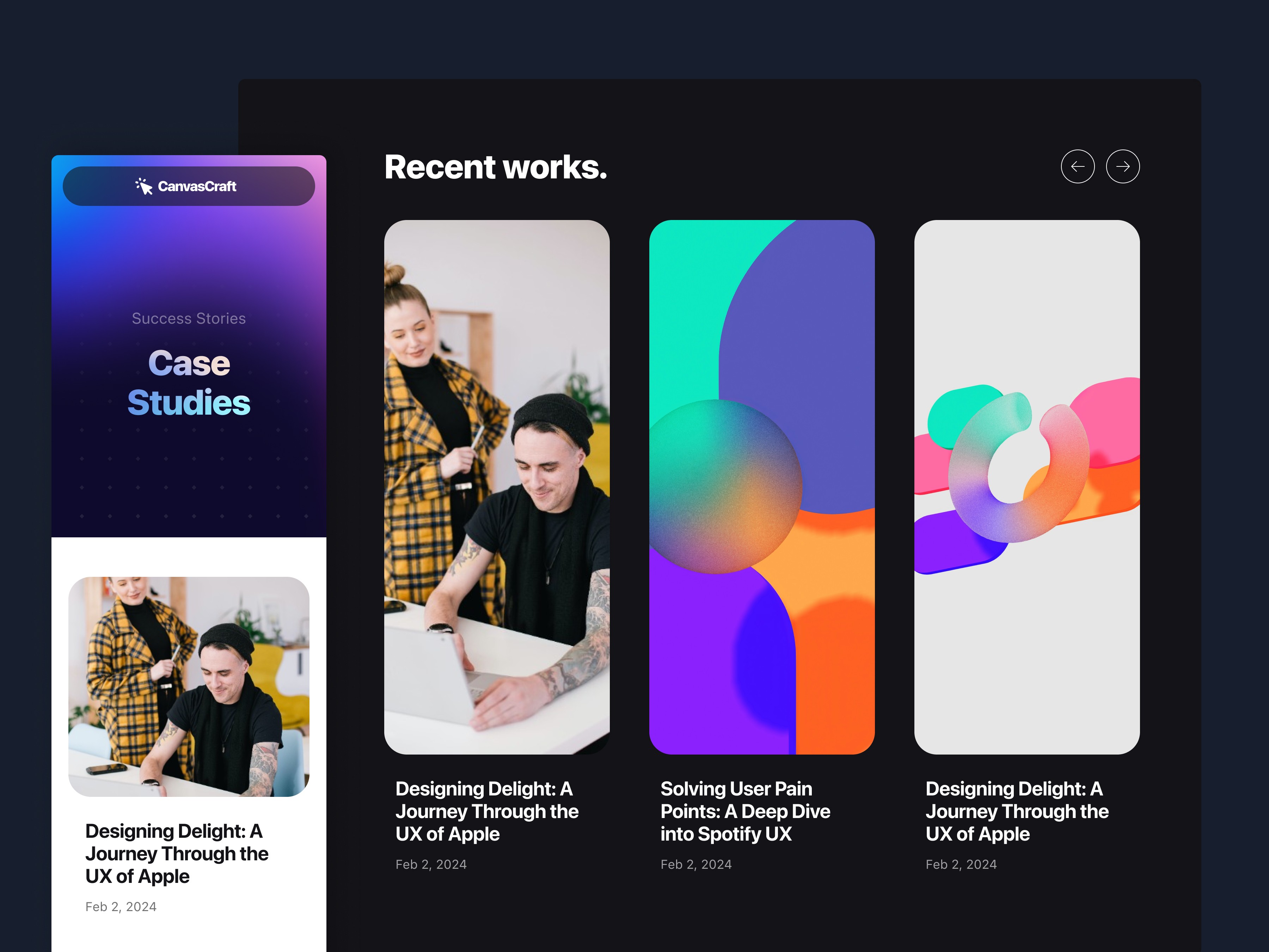 Screenshot 4 of Canvas craft premium agency landing page streamlined responsive template effortless integration mobile first design