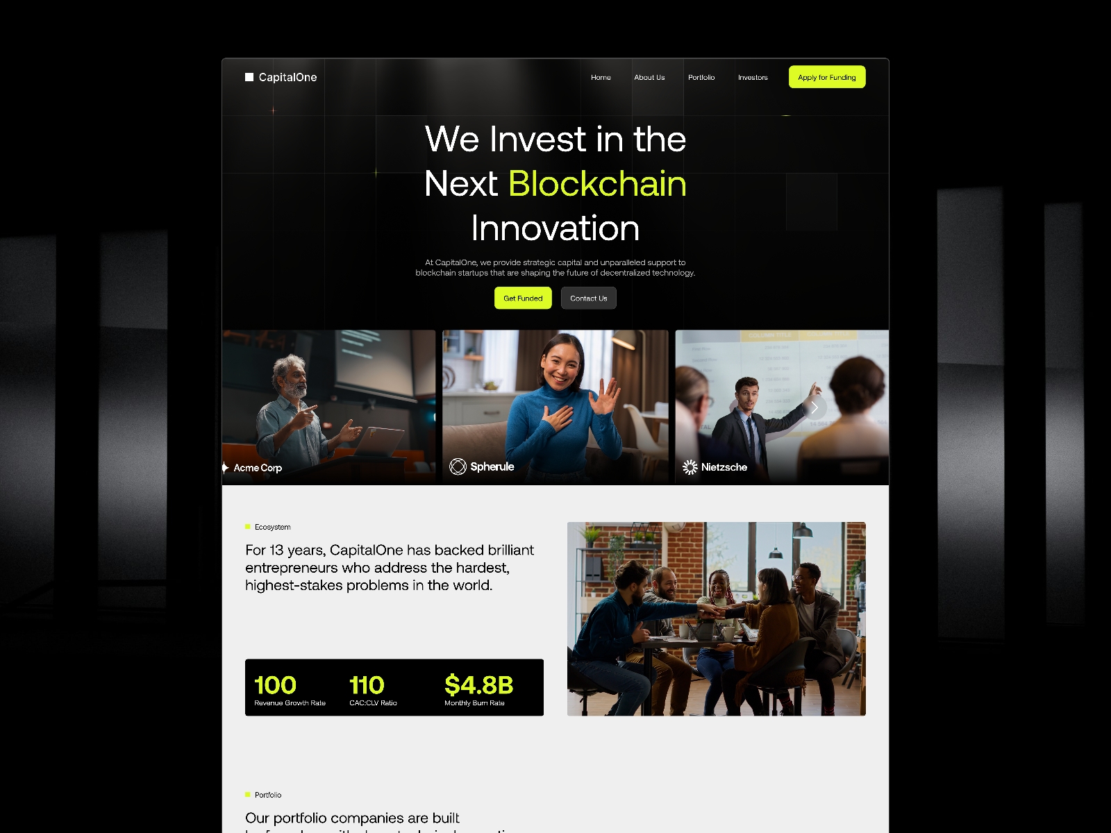 Screenshot of Capitalone website