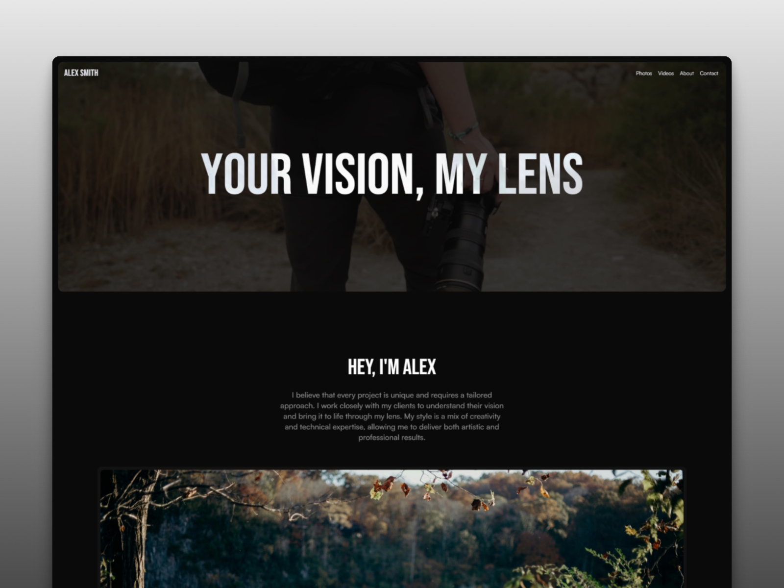 Screenshot 2 of Capture video photography portfolio template