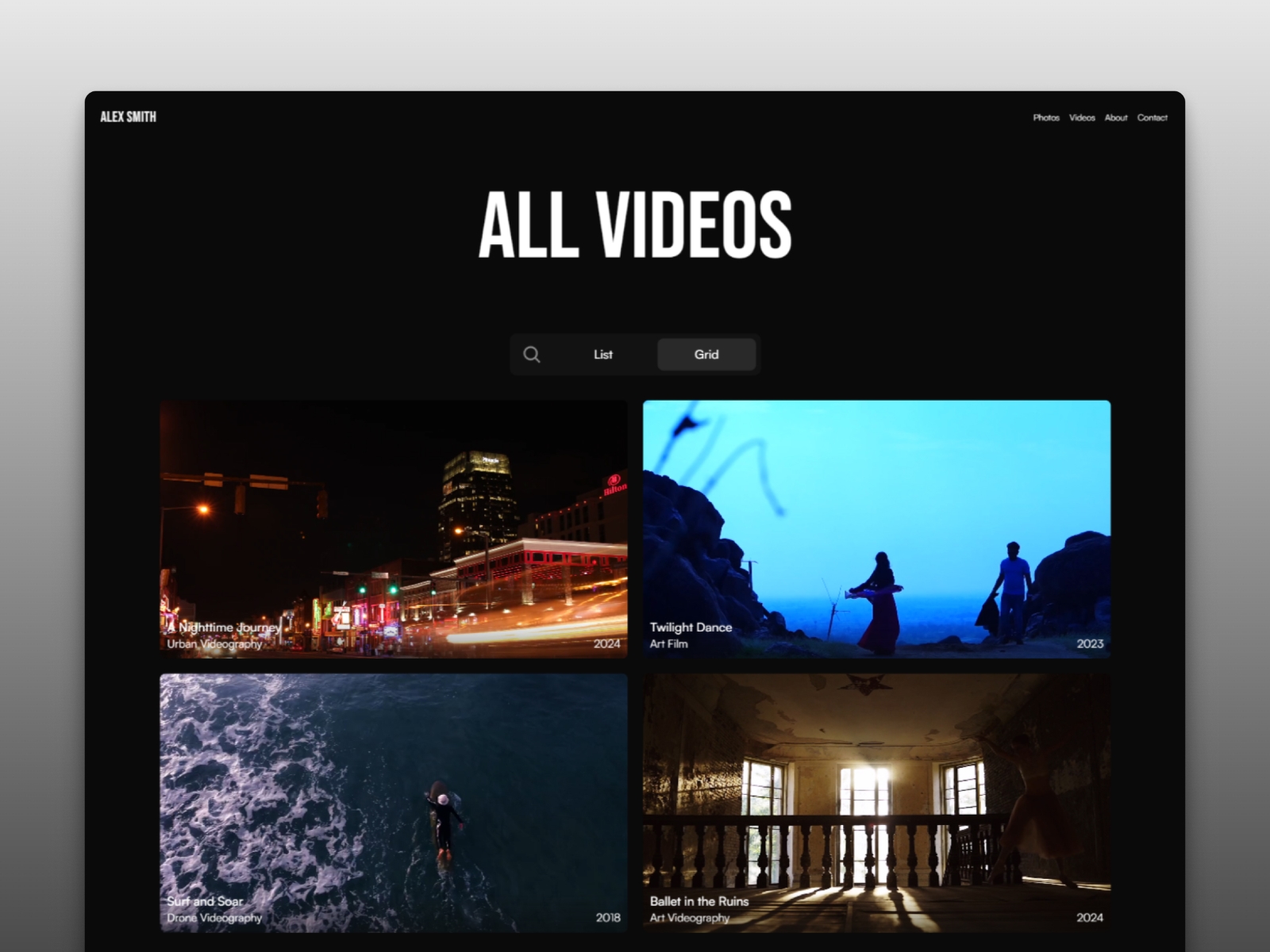 Screenshot 3 of Capture video photography portfolio template
