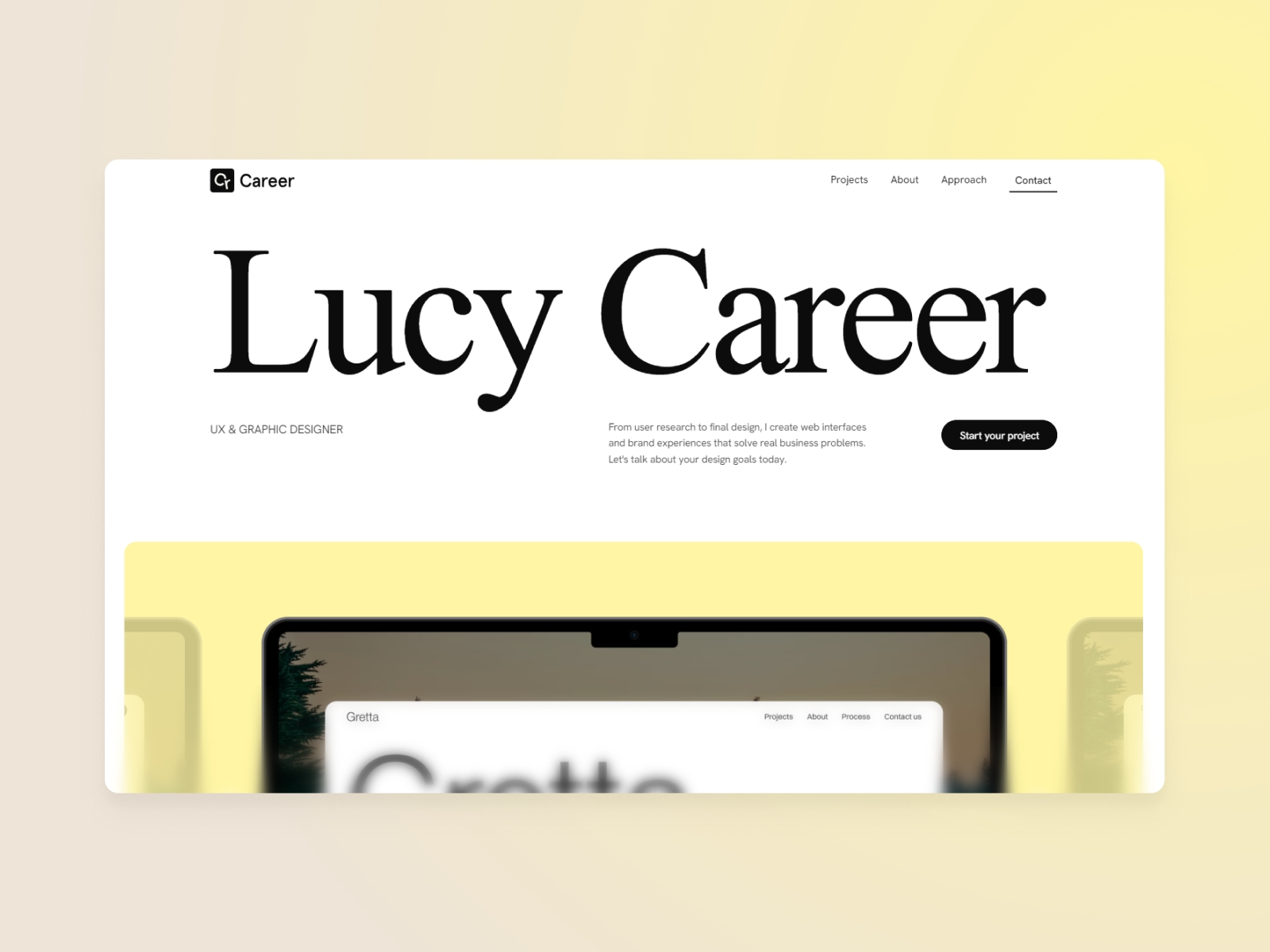 Screenshot of Career website
