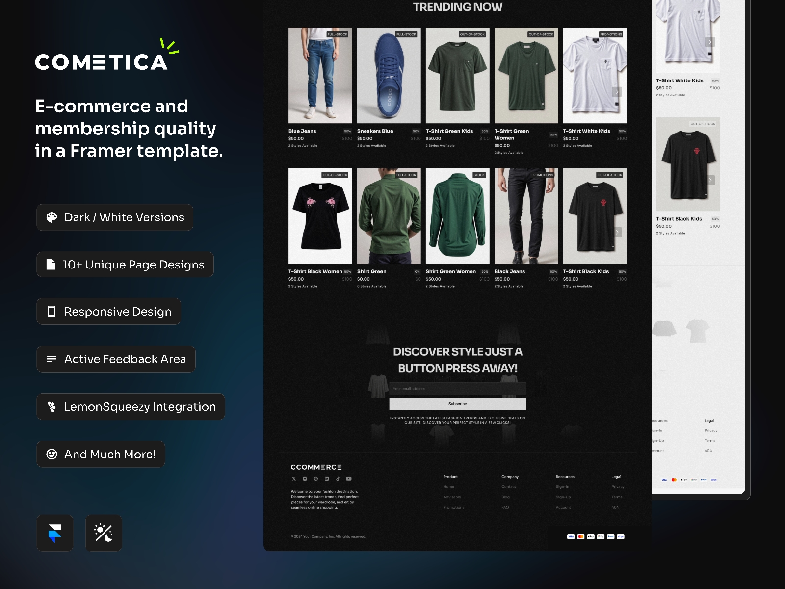 Screenshot of Ccommerce e commerce template website