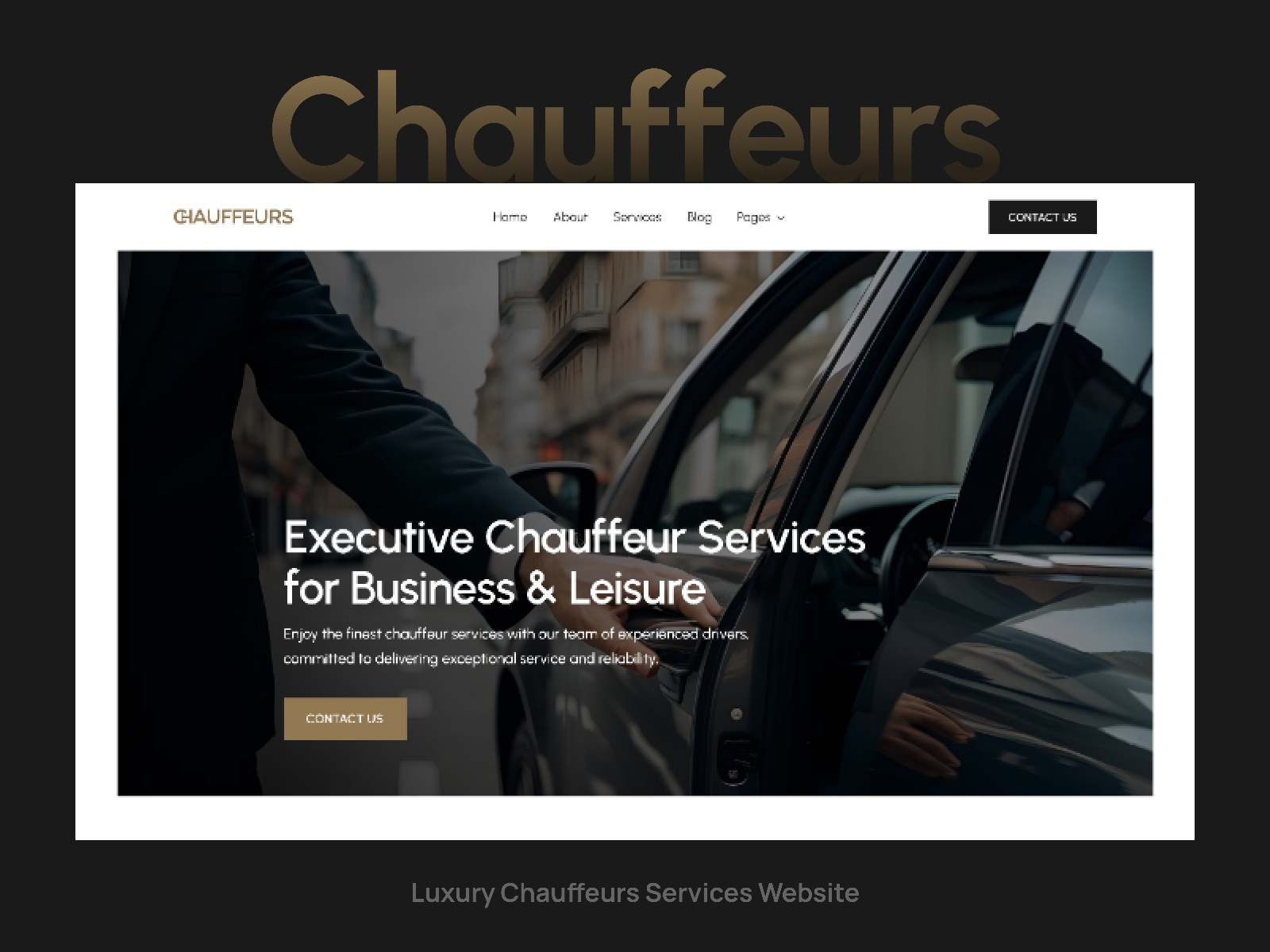 Screenshot of Chauffeur website