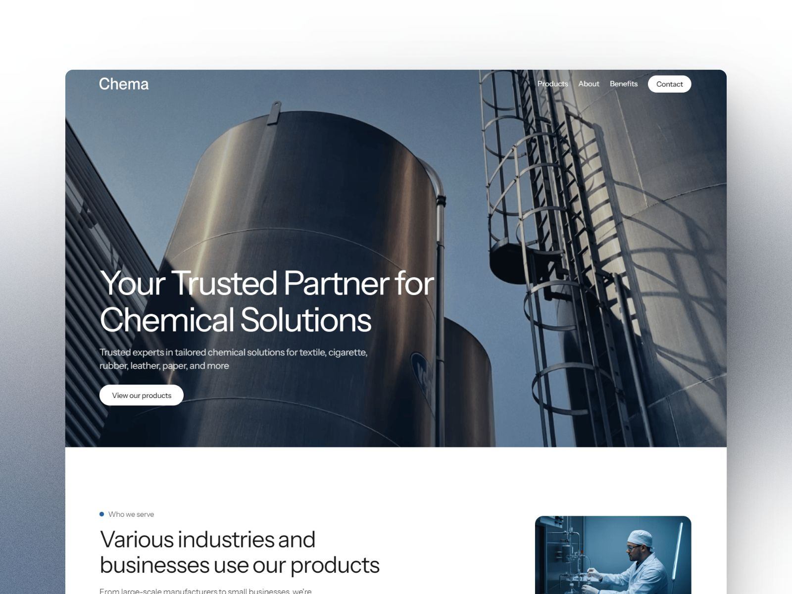 Screenshot of Chema website