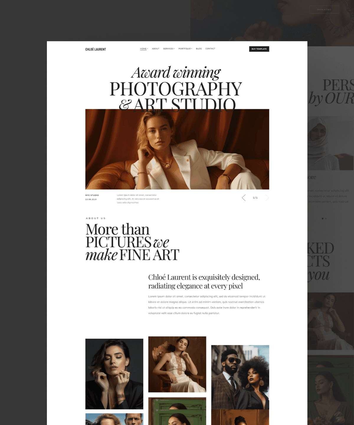 Screenshot of Chloe laurent website