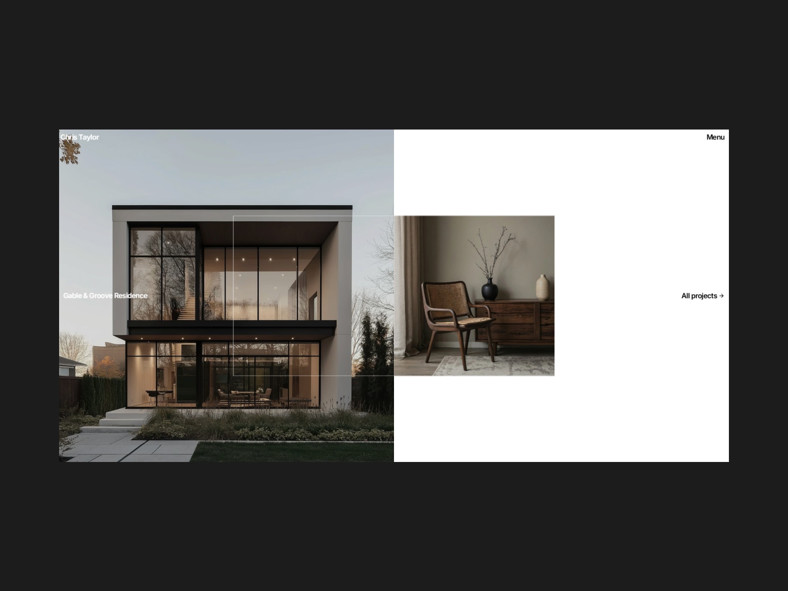 Screenshot of Chris taylor website
