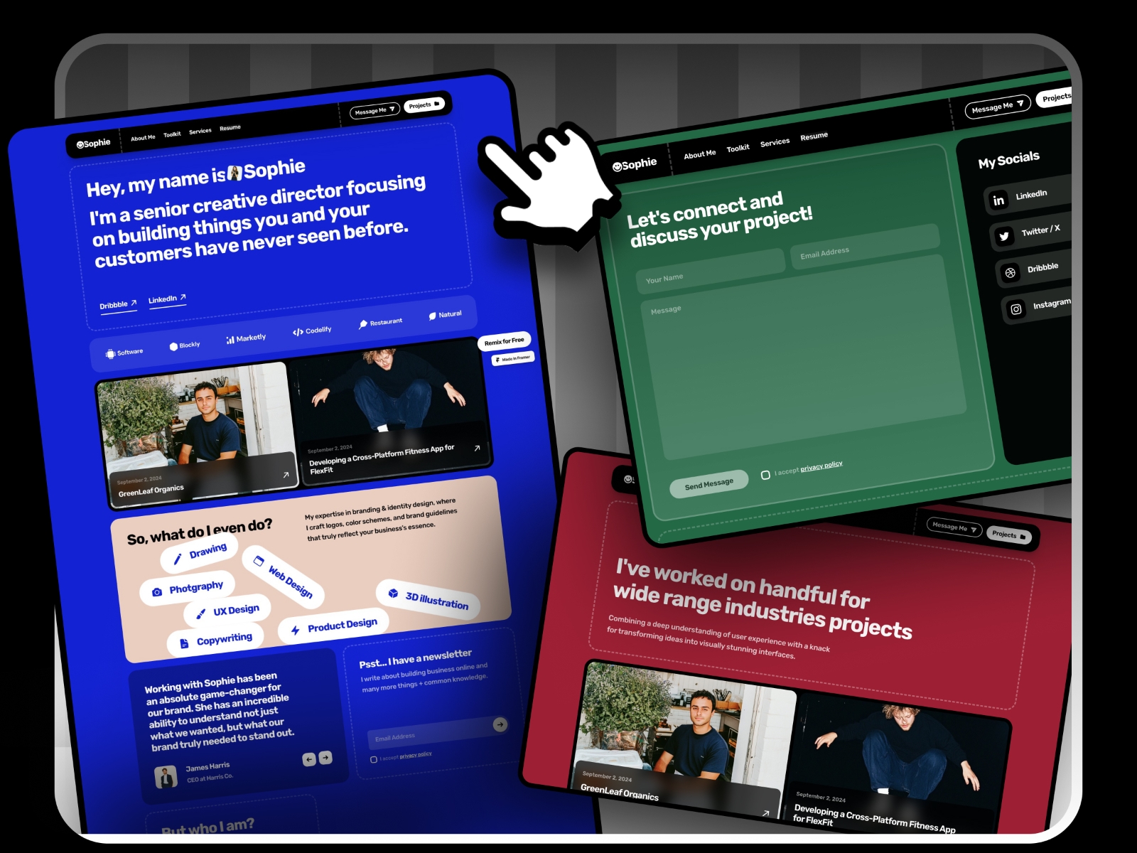 Screenshot of Chunkyfolio website