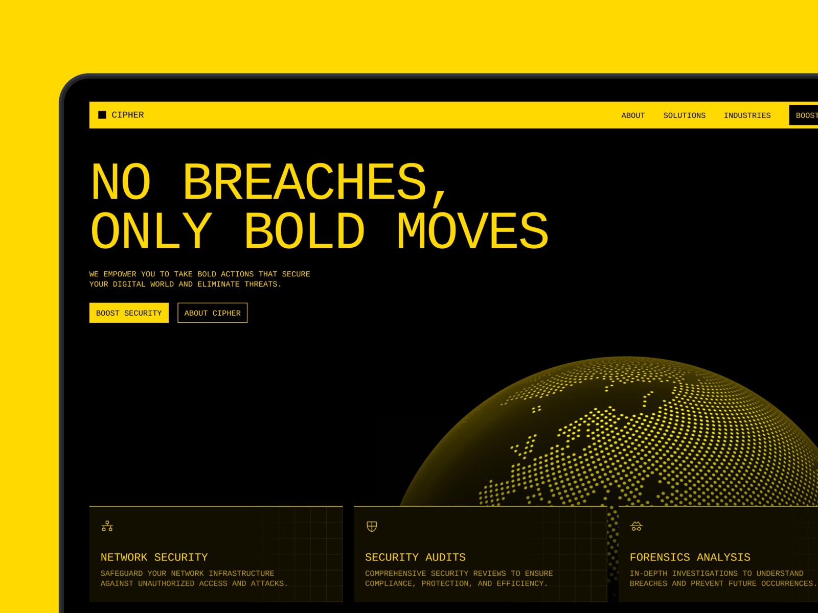 Screenshot of Cipher website