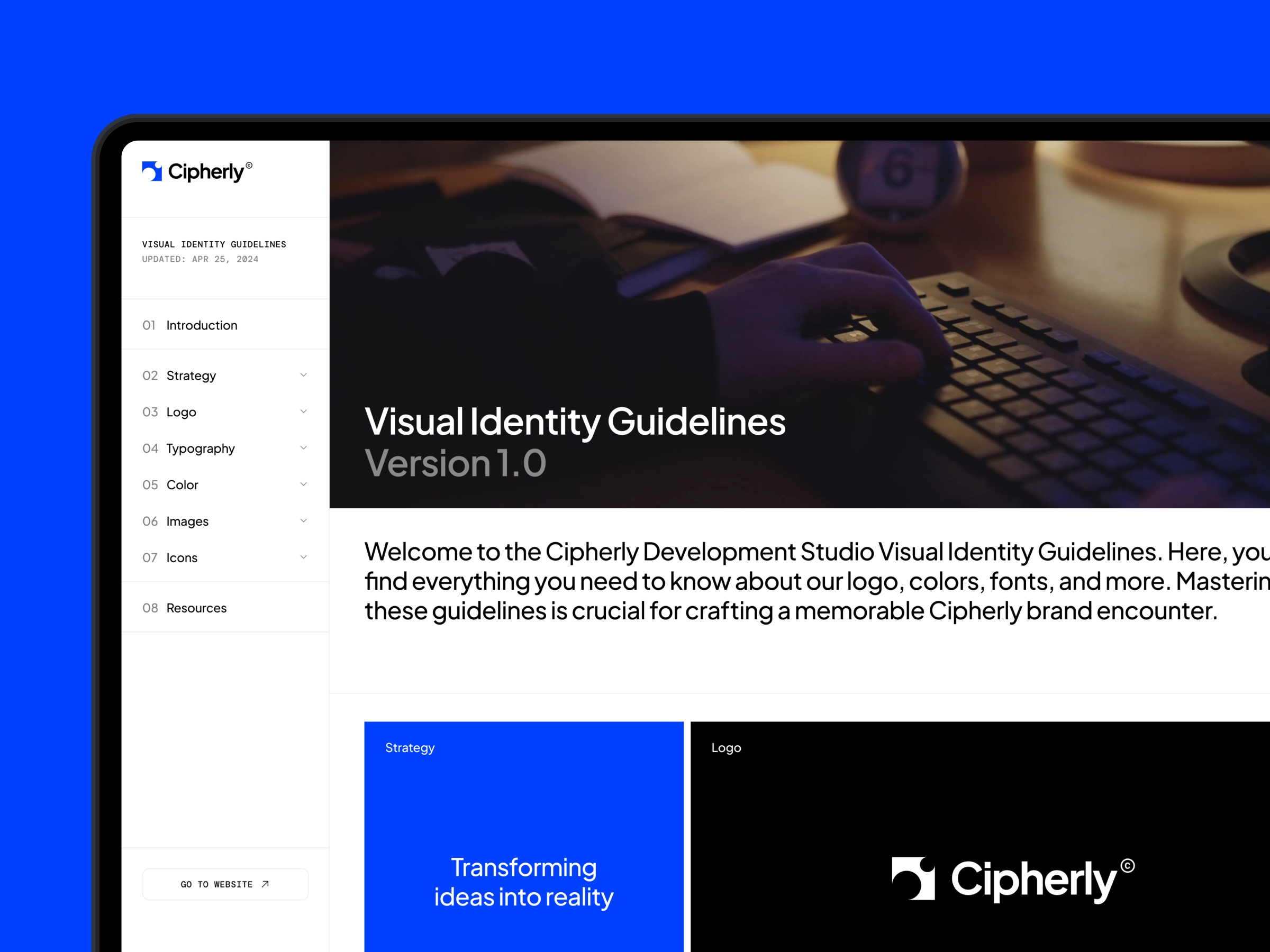 Screenshot of Cipherly website