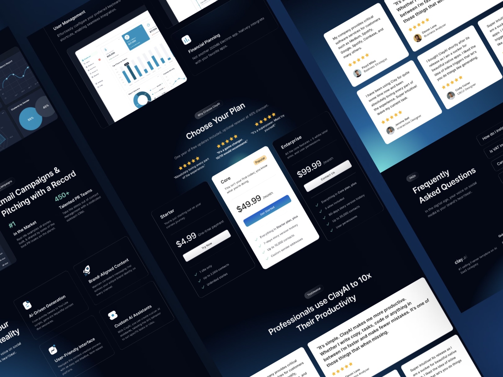 Screenshot 3 of Clayai saas startup template