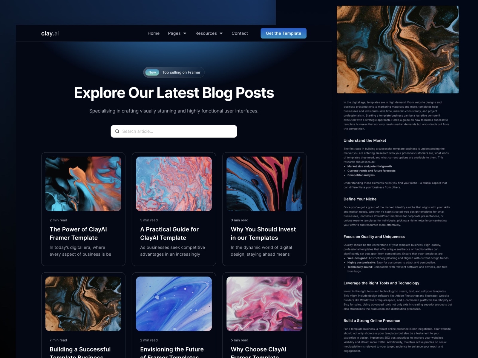 Screenshot 4 of Clayai saas startup template