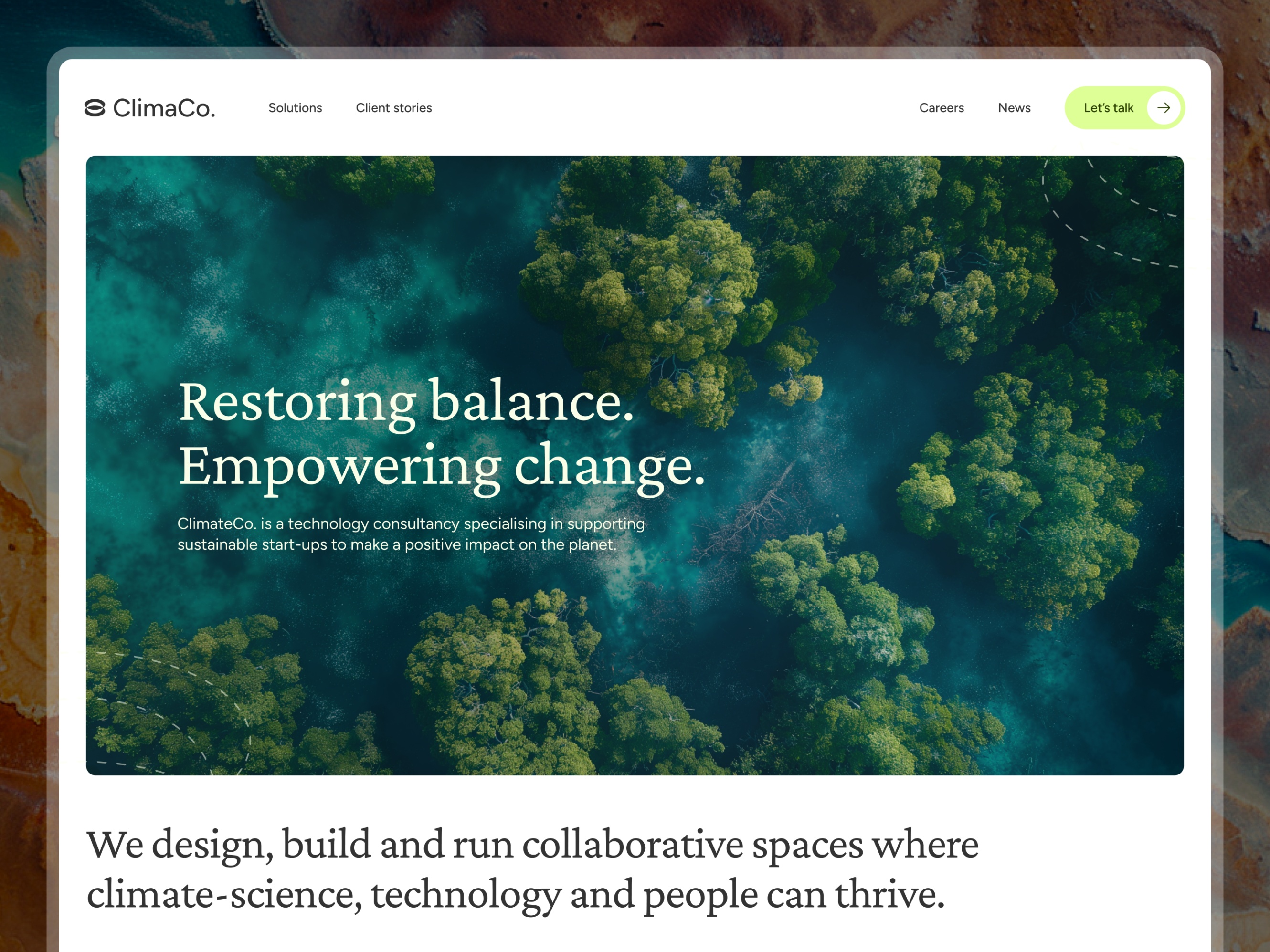 Screenshot of Climaco website