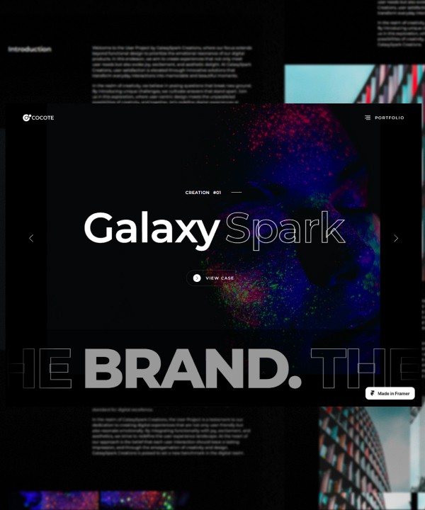 Screenshot of Cocote minimal portfolio website website