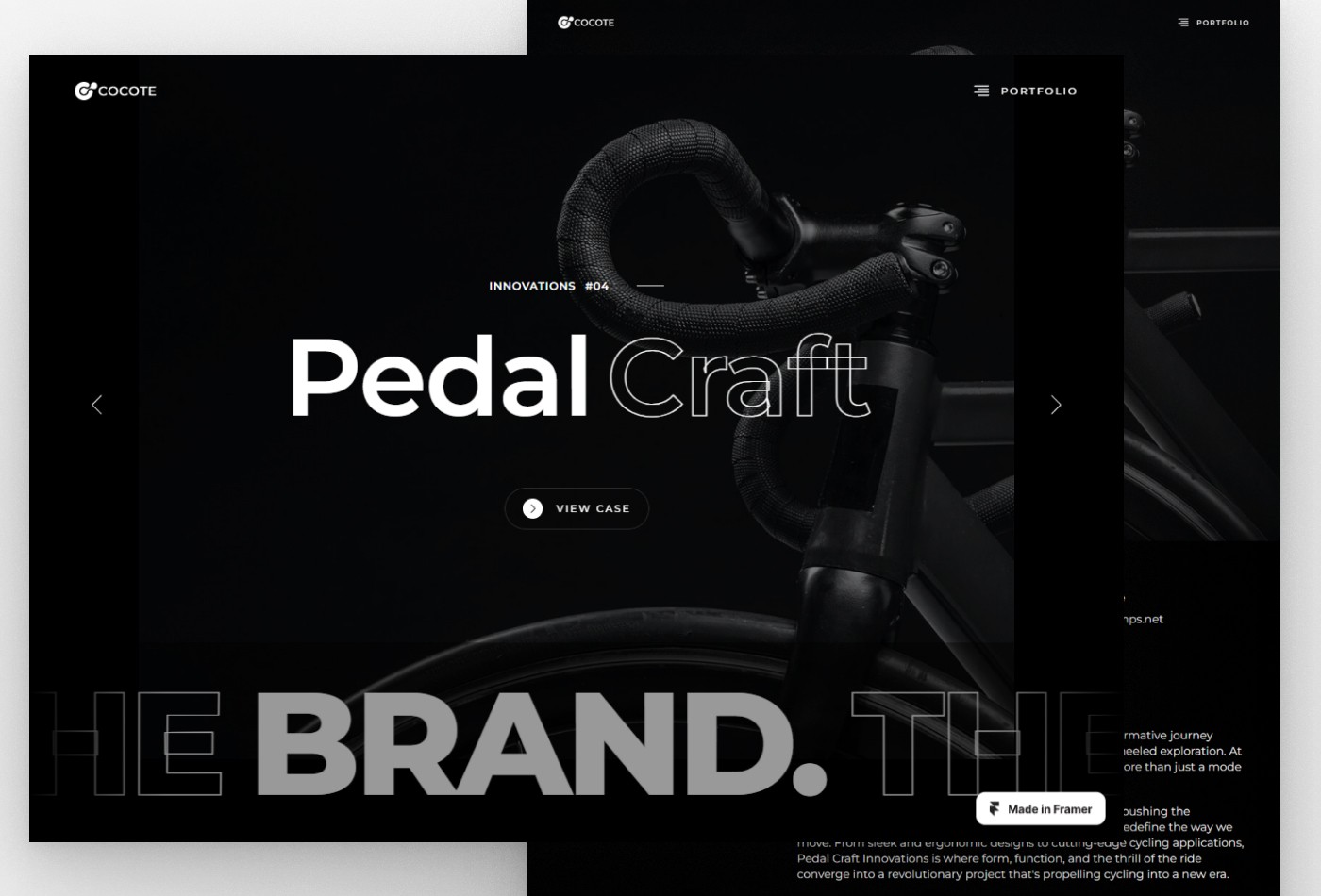 Screenshot 4 of Cocote minimal portfolio website