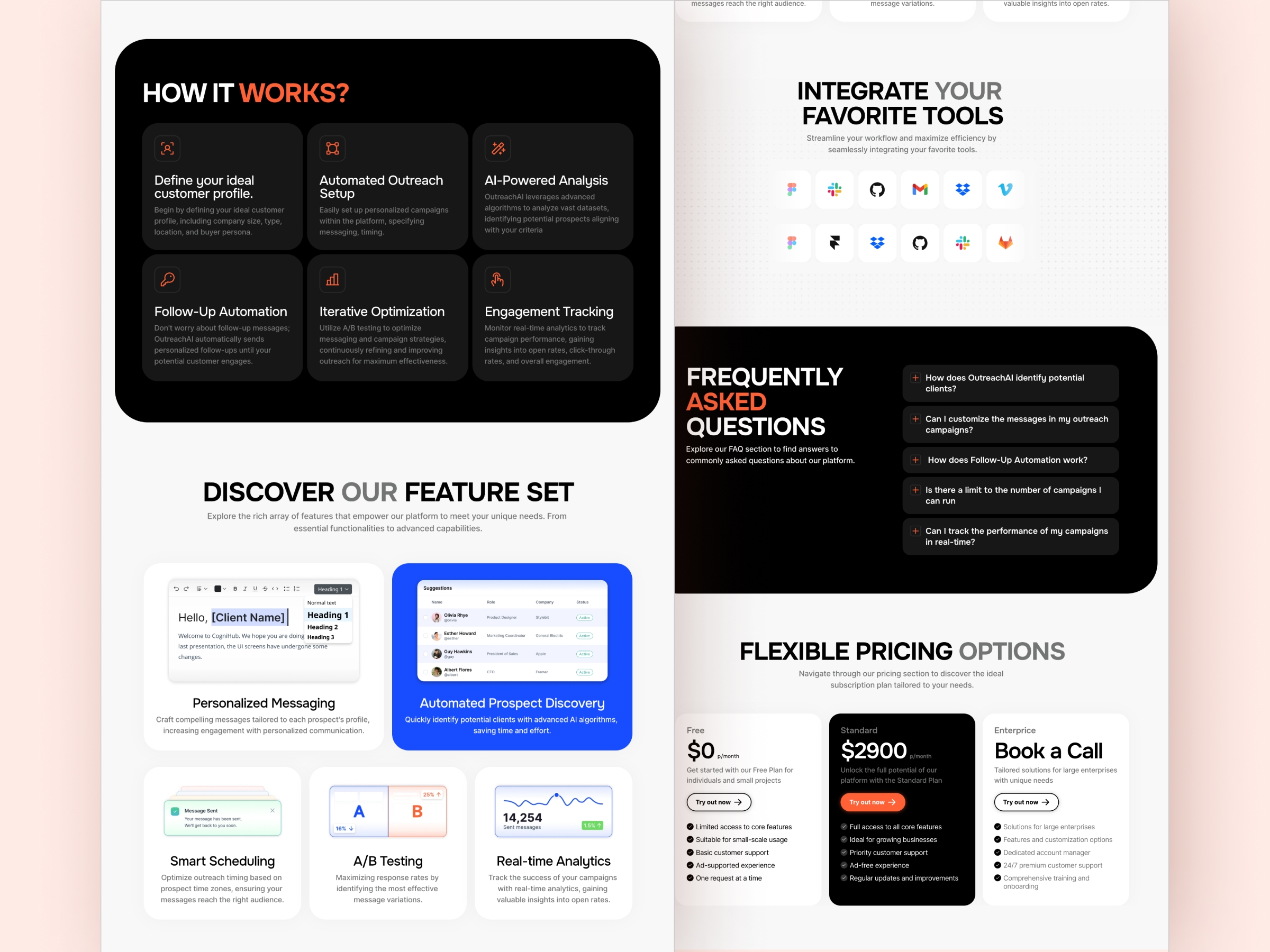 Screenshot 3 of Cognihub saas startup website template