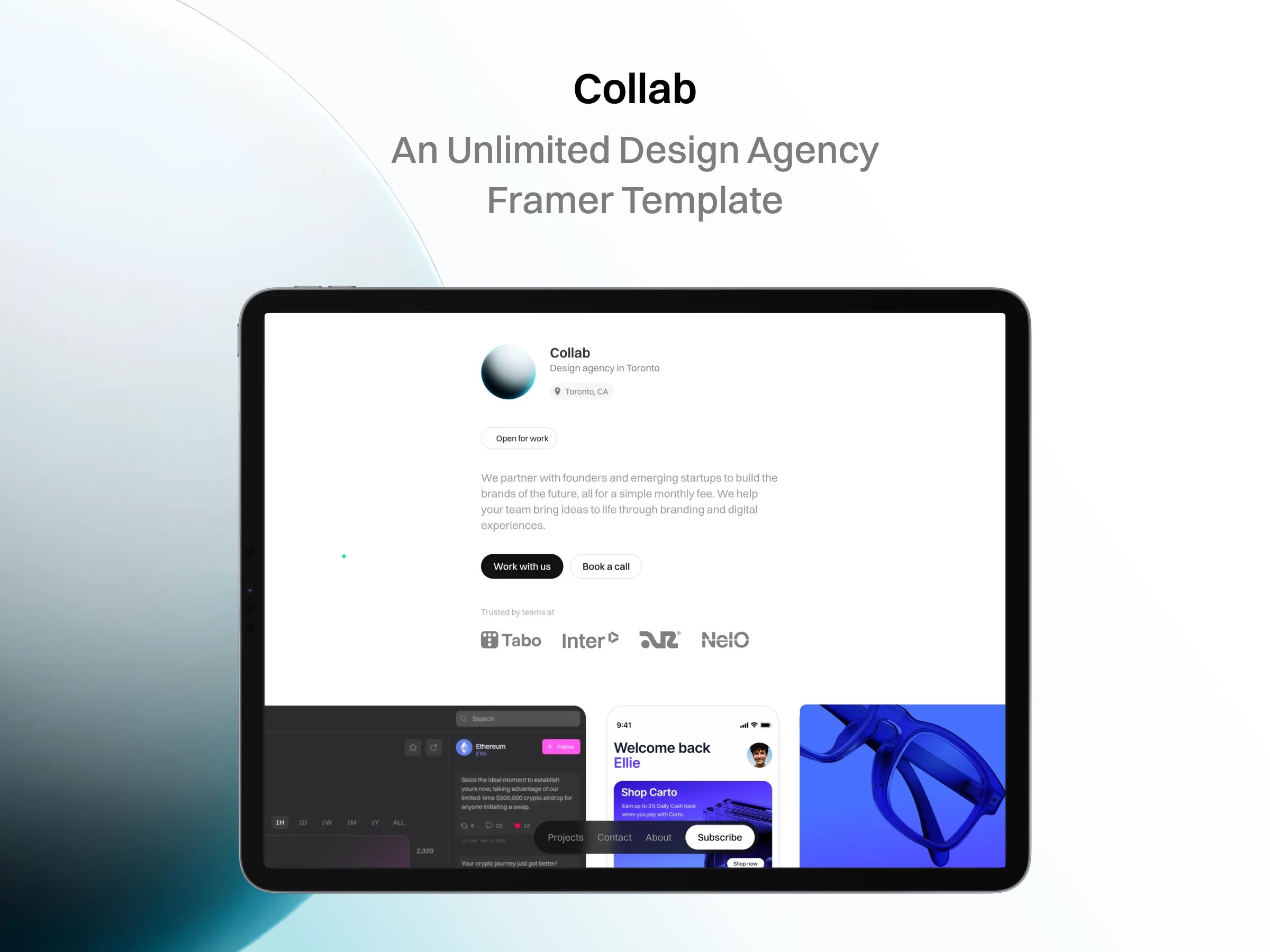 Screenshot of Collab website