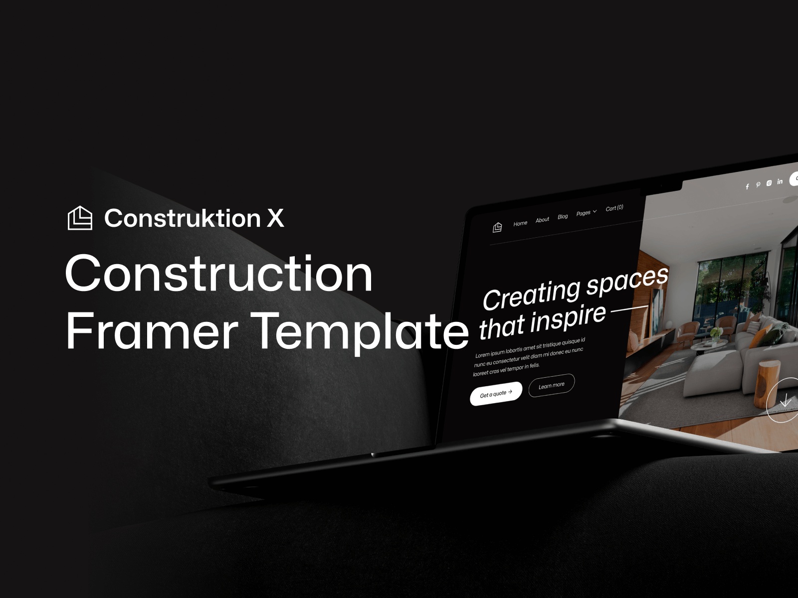 Screenshot of Construktion website
