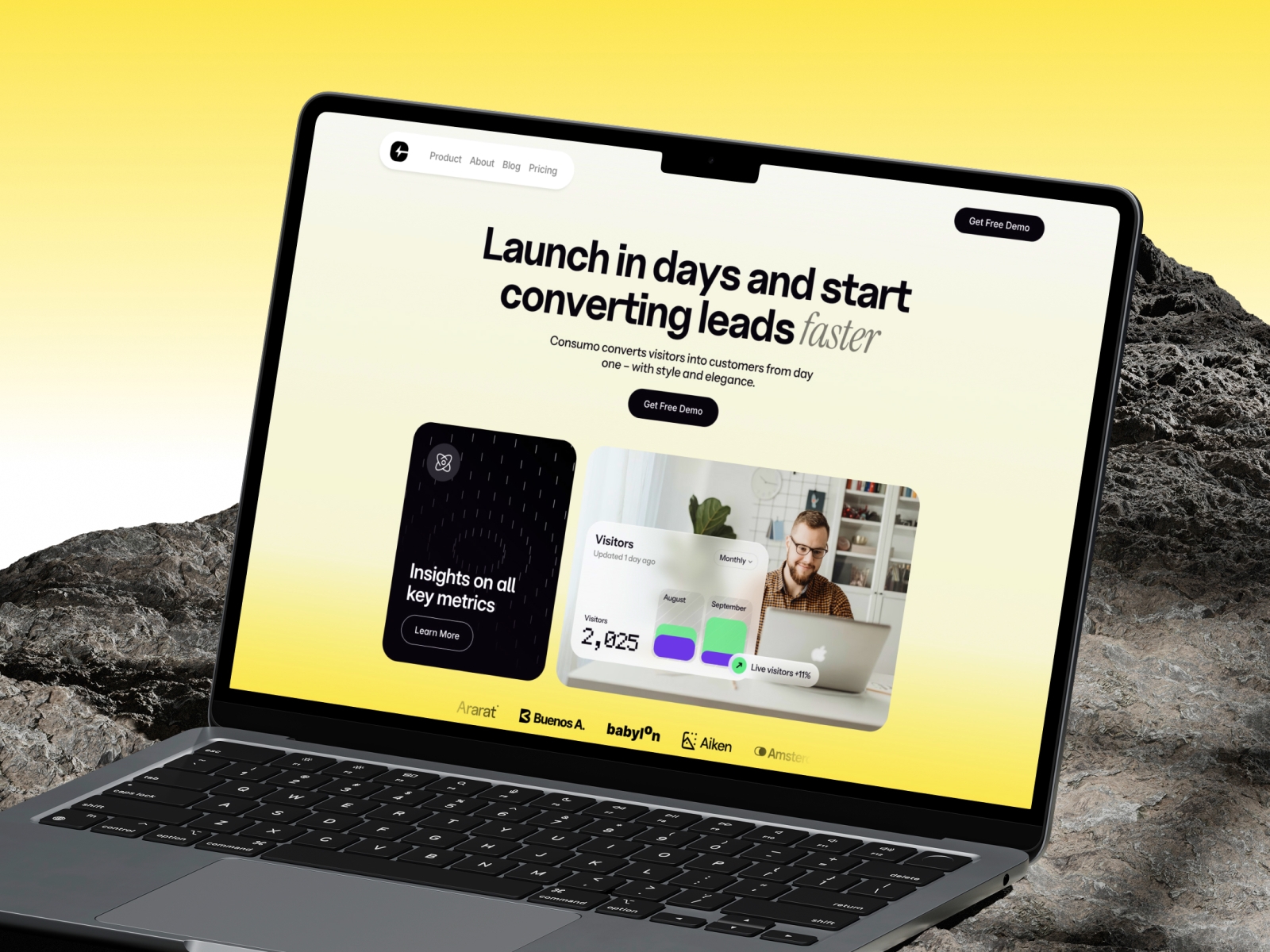 Screenshot of Consumo website