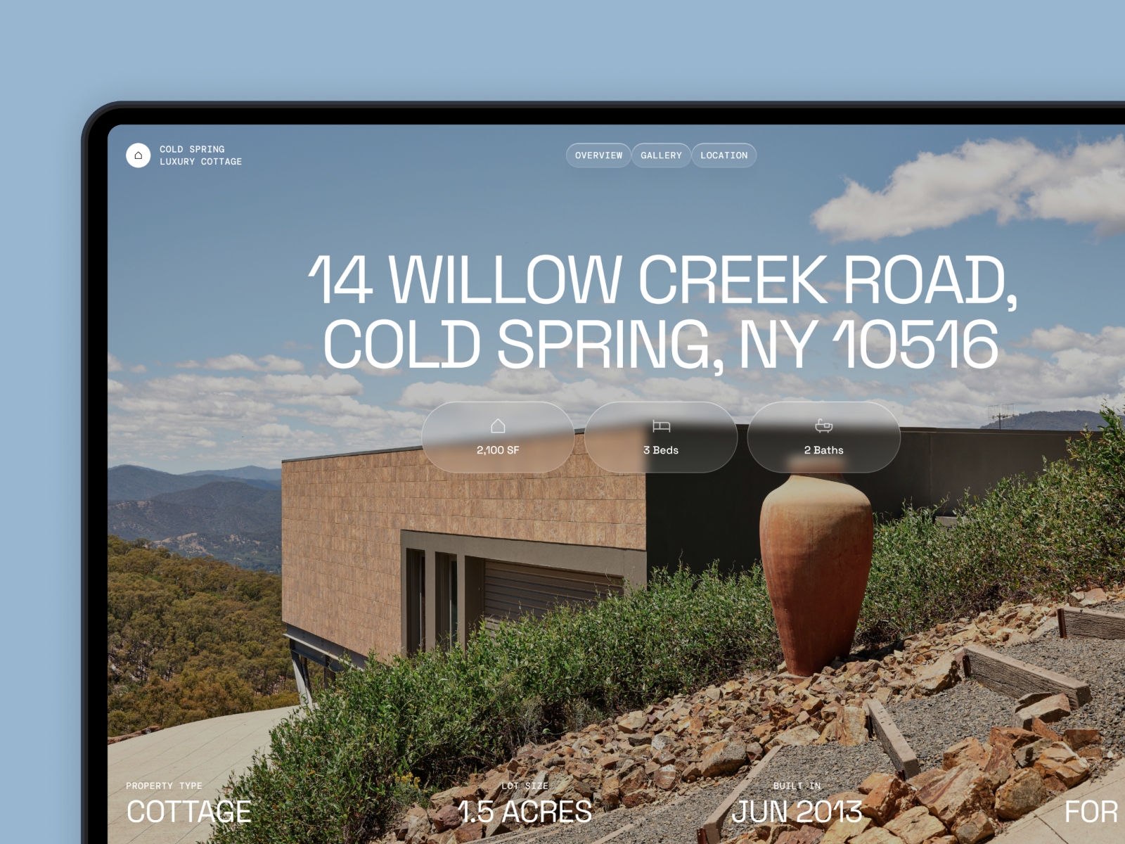 Screenshot of Cottage website