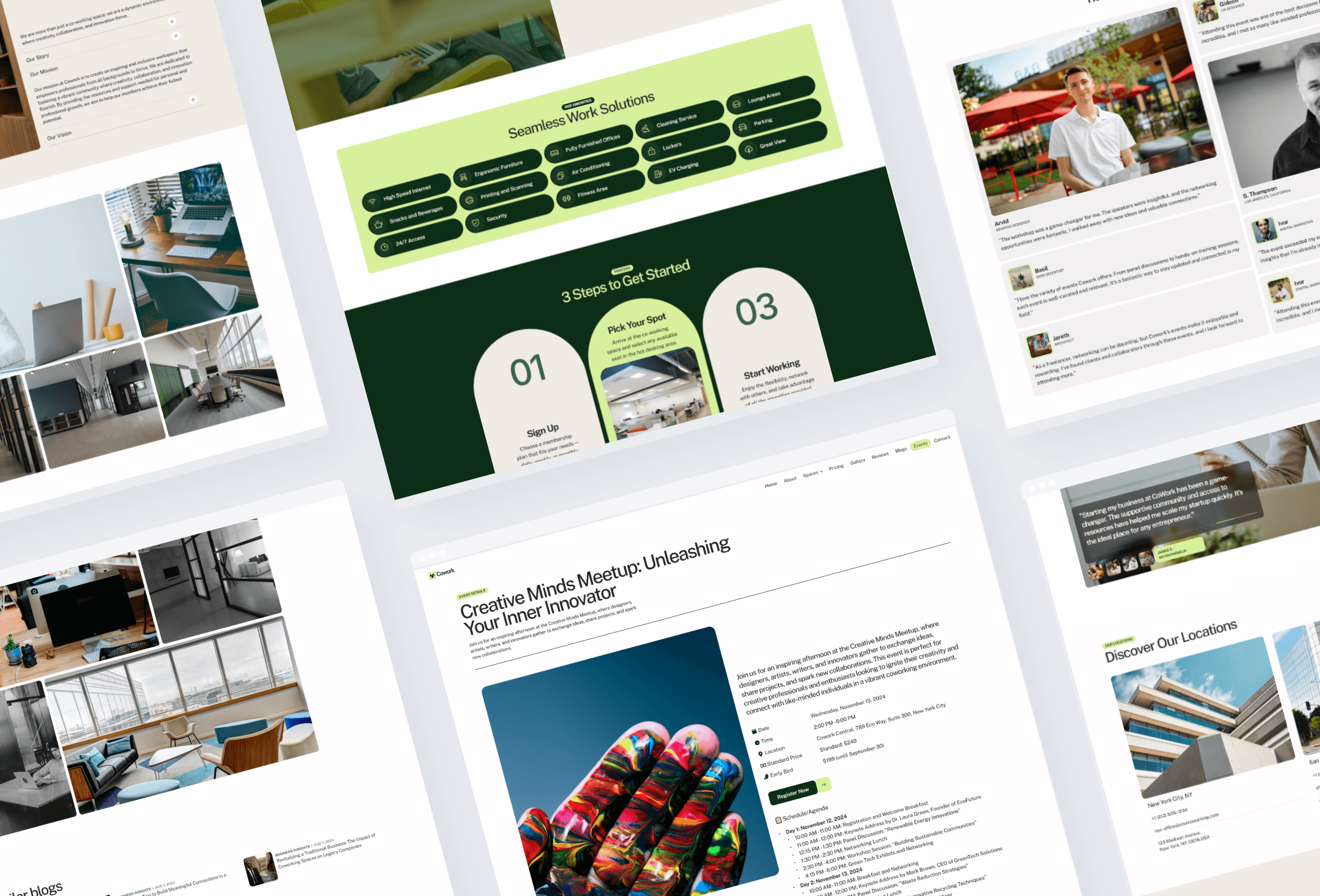 Screenshot 3 of Cowork coworking shared workspace framer template