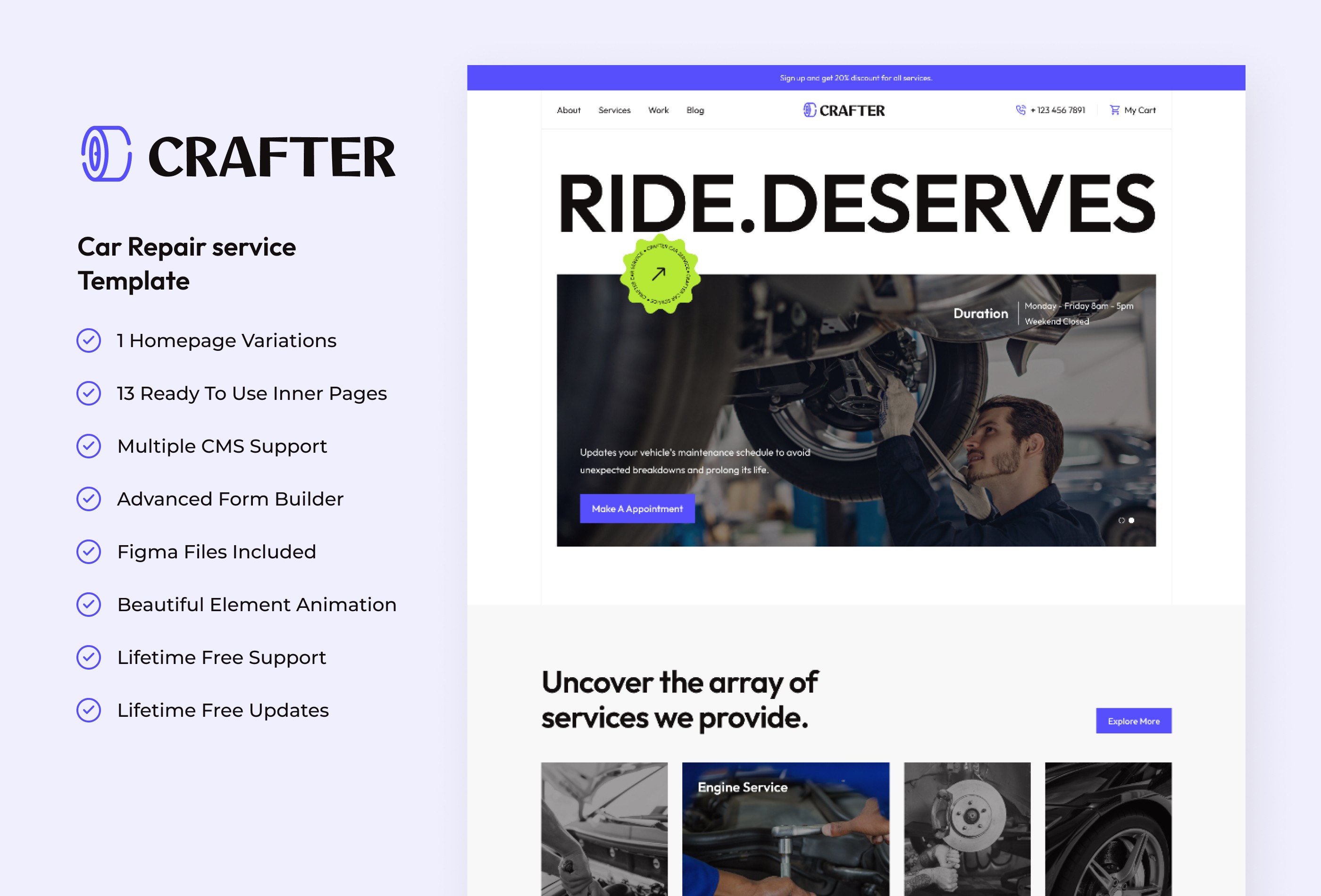 Screenshot 2 of Crafter repairing service template