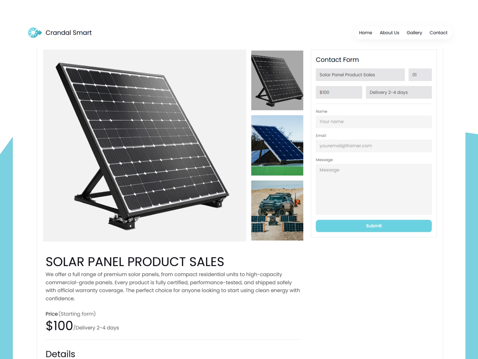 Screenshot 3 of Crandal portfolio
