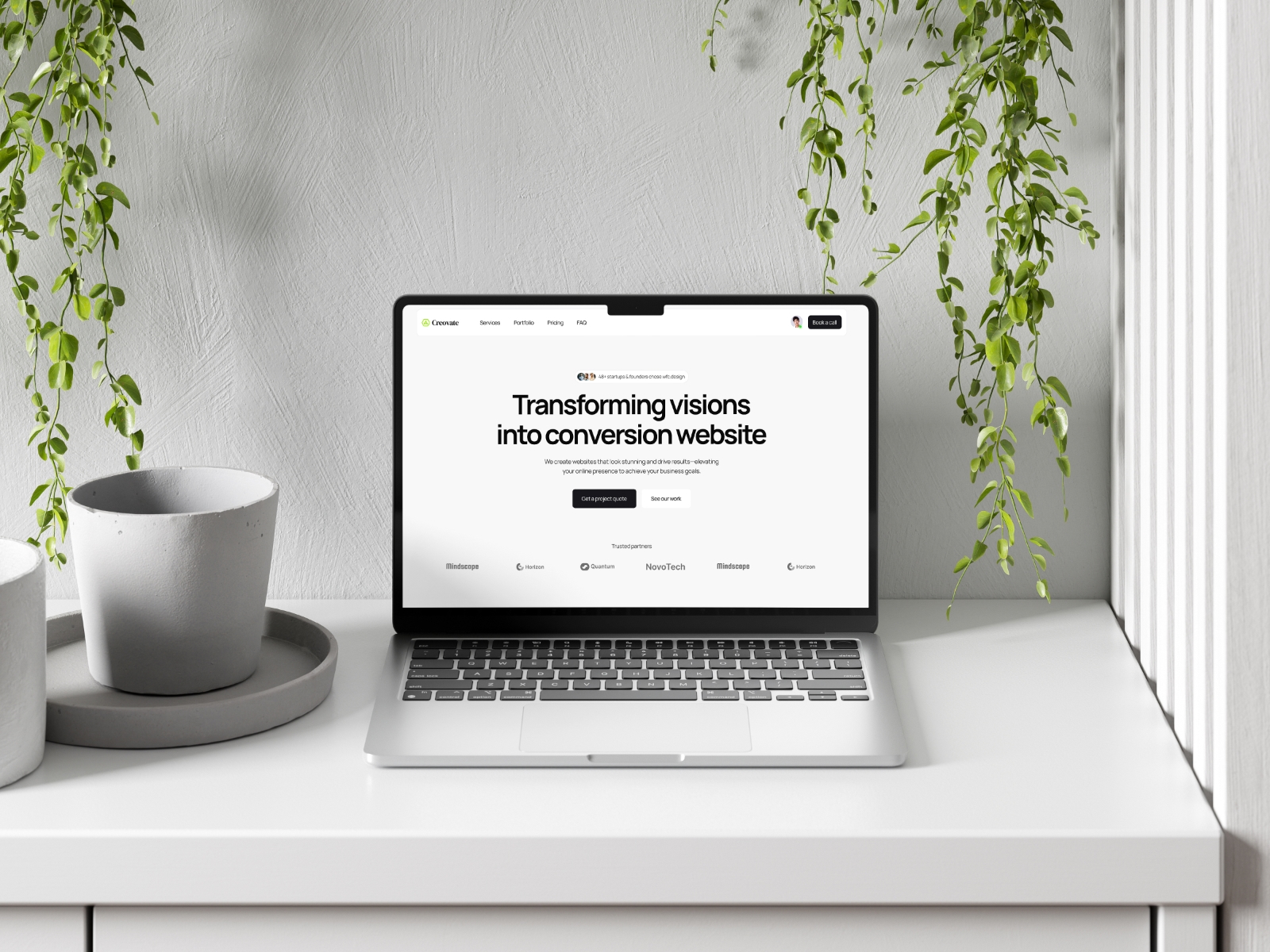 Screenshot of Creovate website