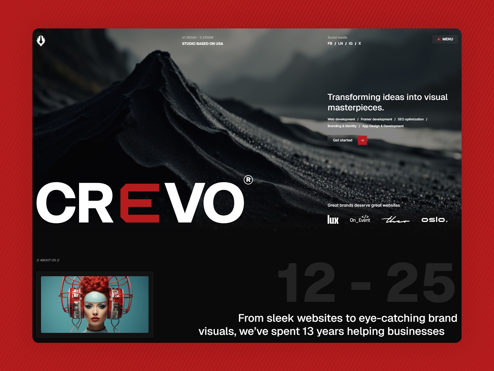 Screenshot of Crevo website