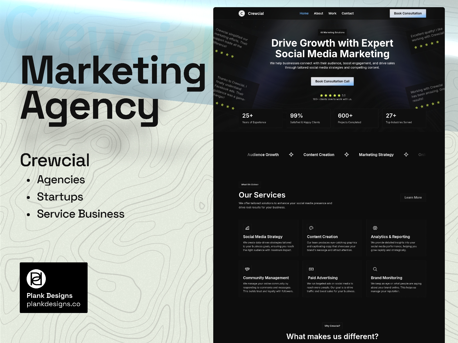 Screenshot of Crewcial website