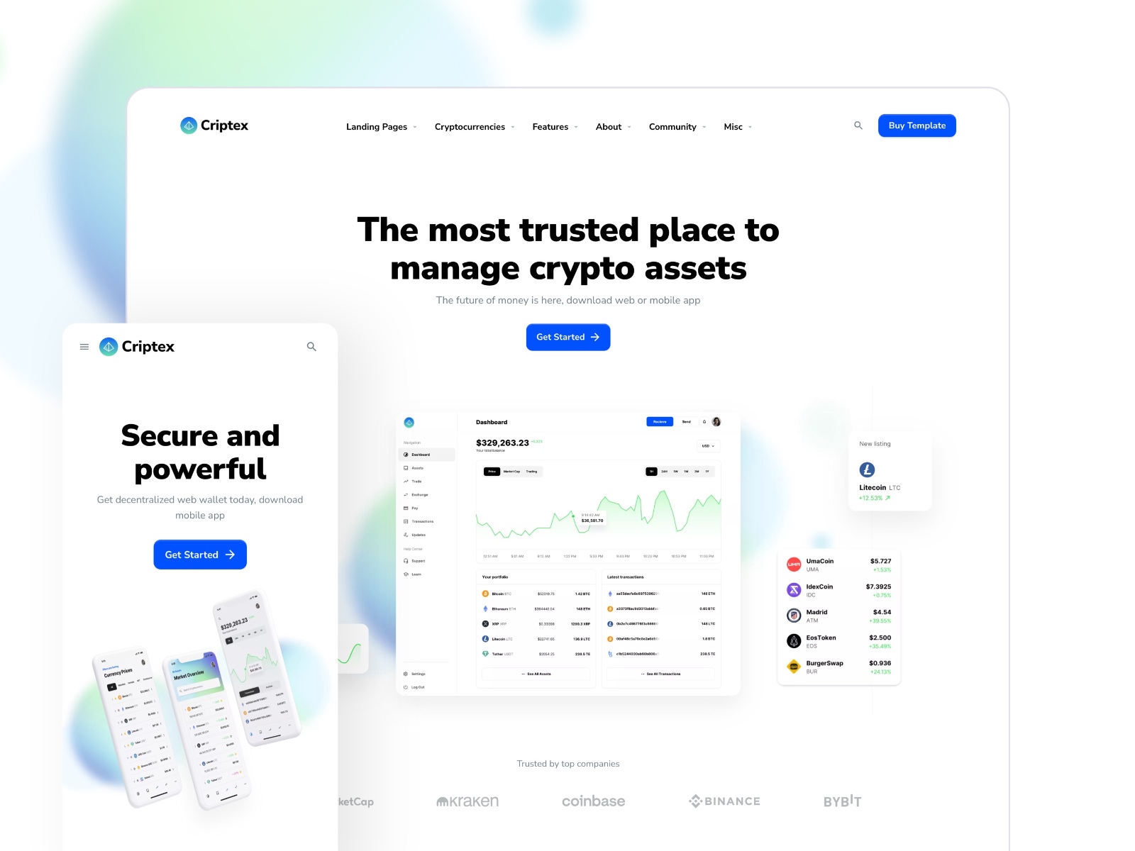 Screenshot of Criptex website