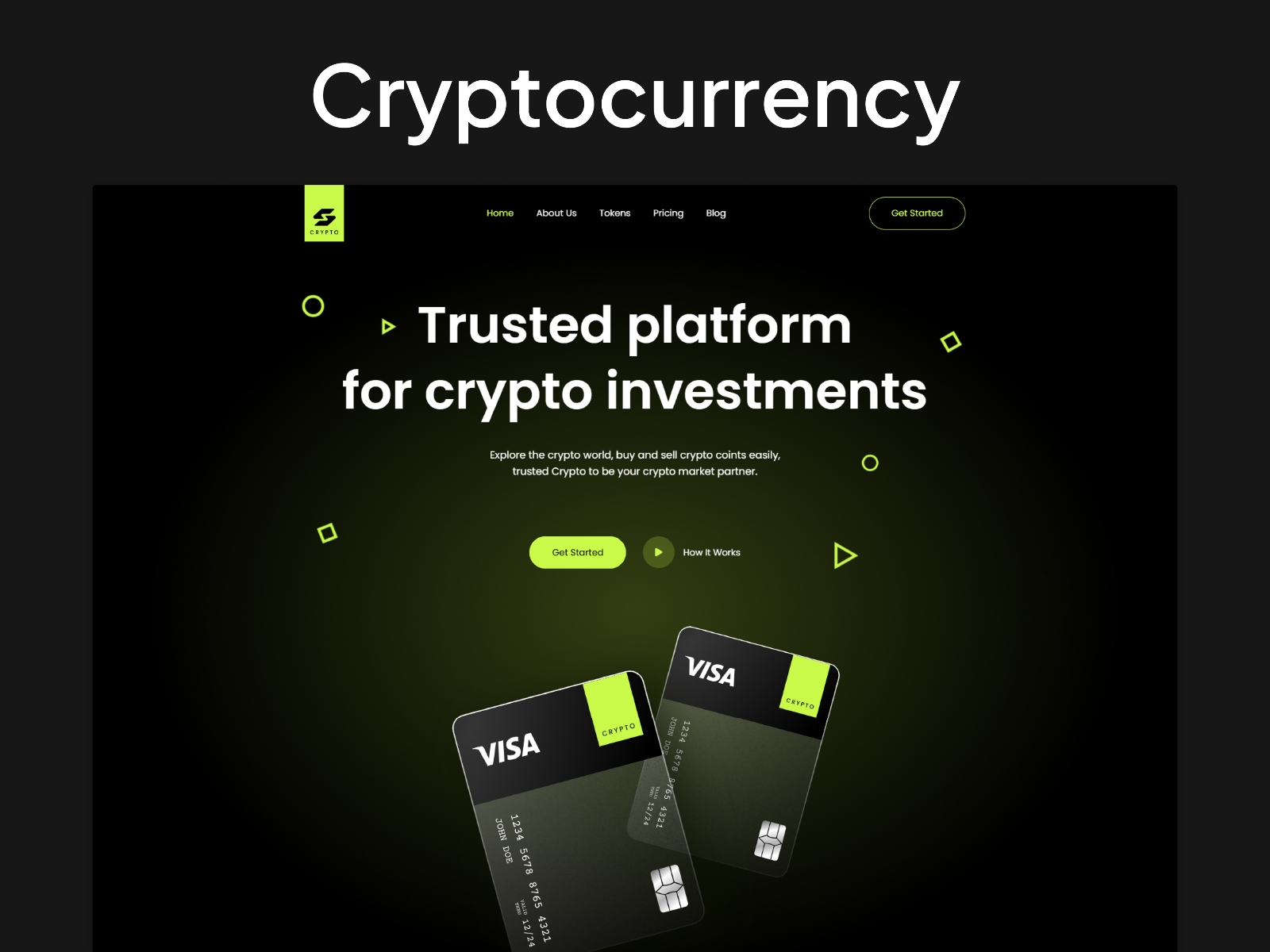 Screenshot of Crypto website