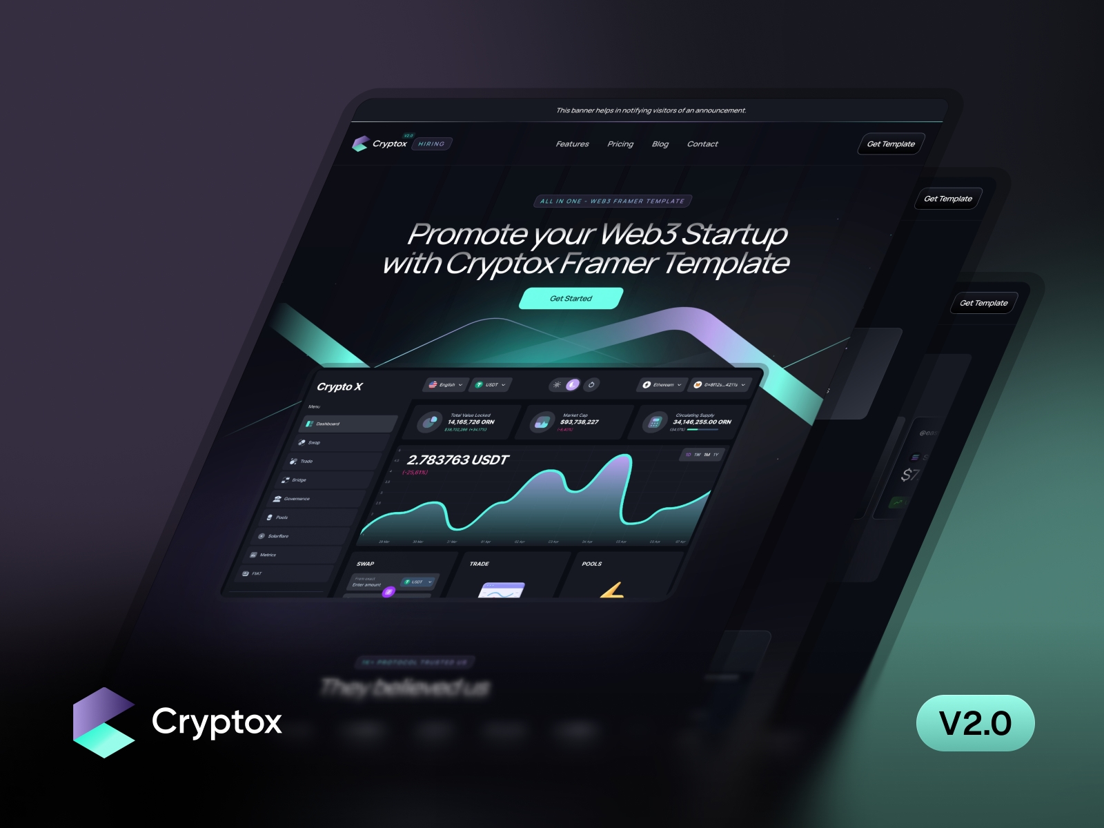 Screenshot of Cryptox website