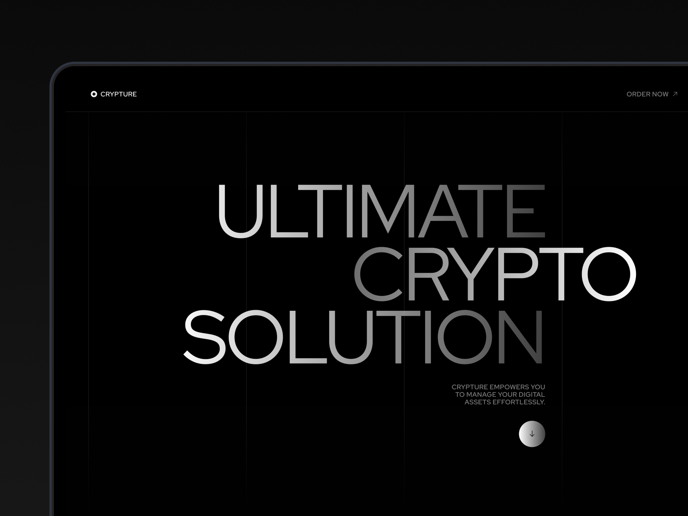 Screenshot of Crypture website