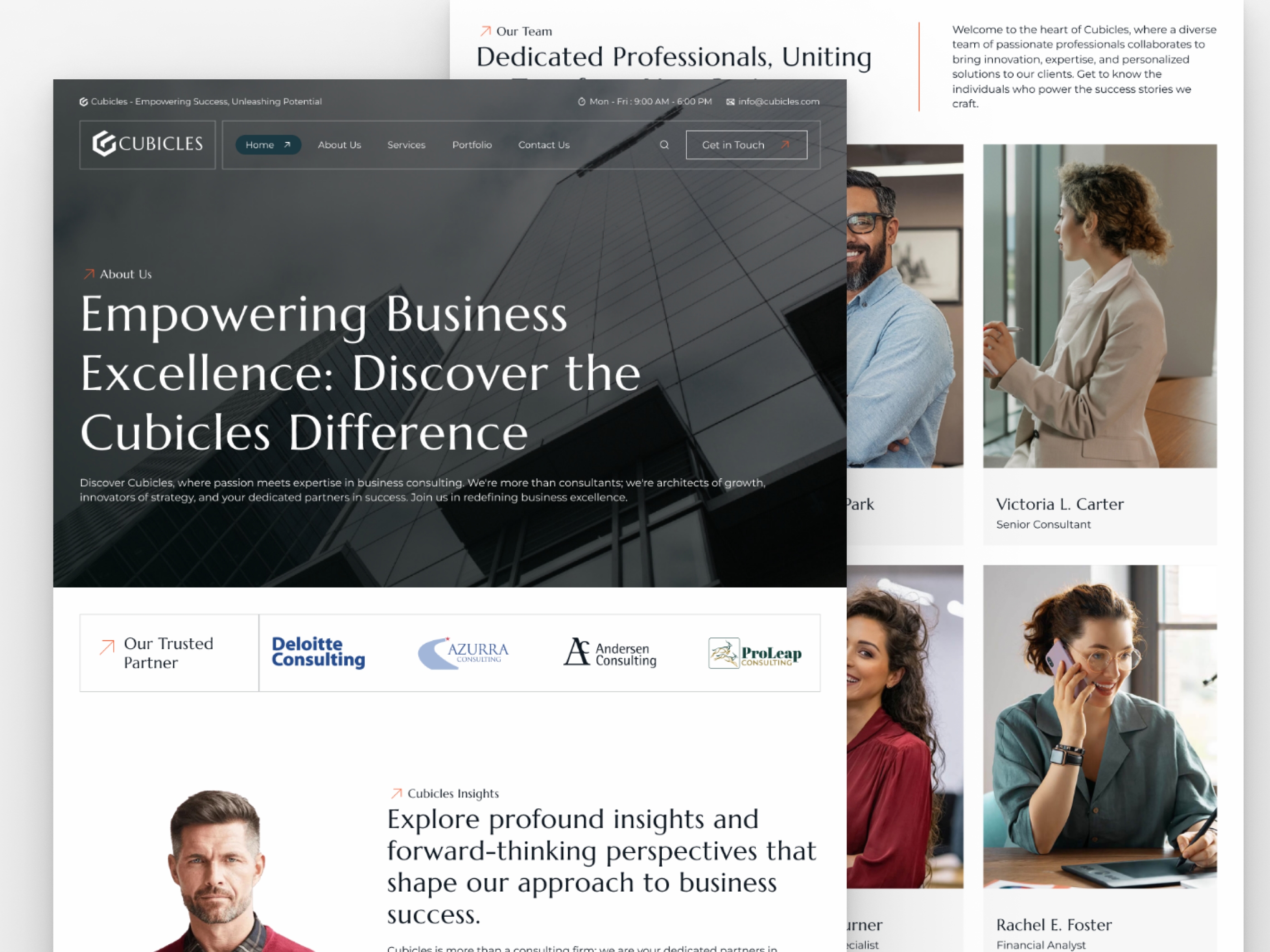 Screenshot 3 of Cubicles business and consulting website