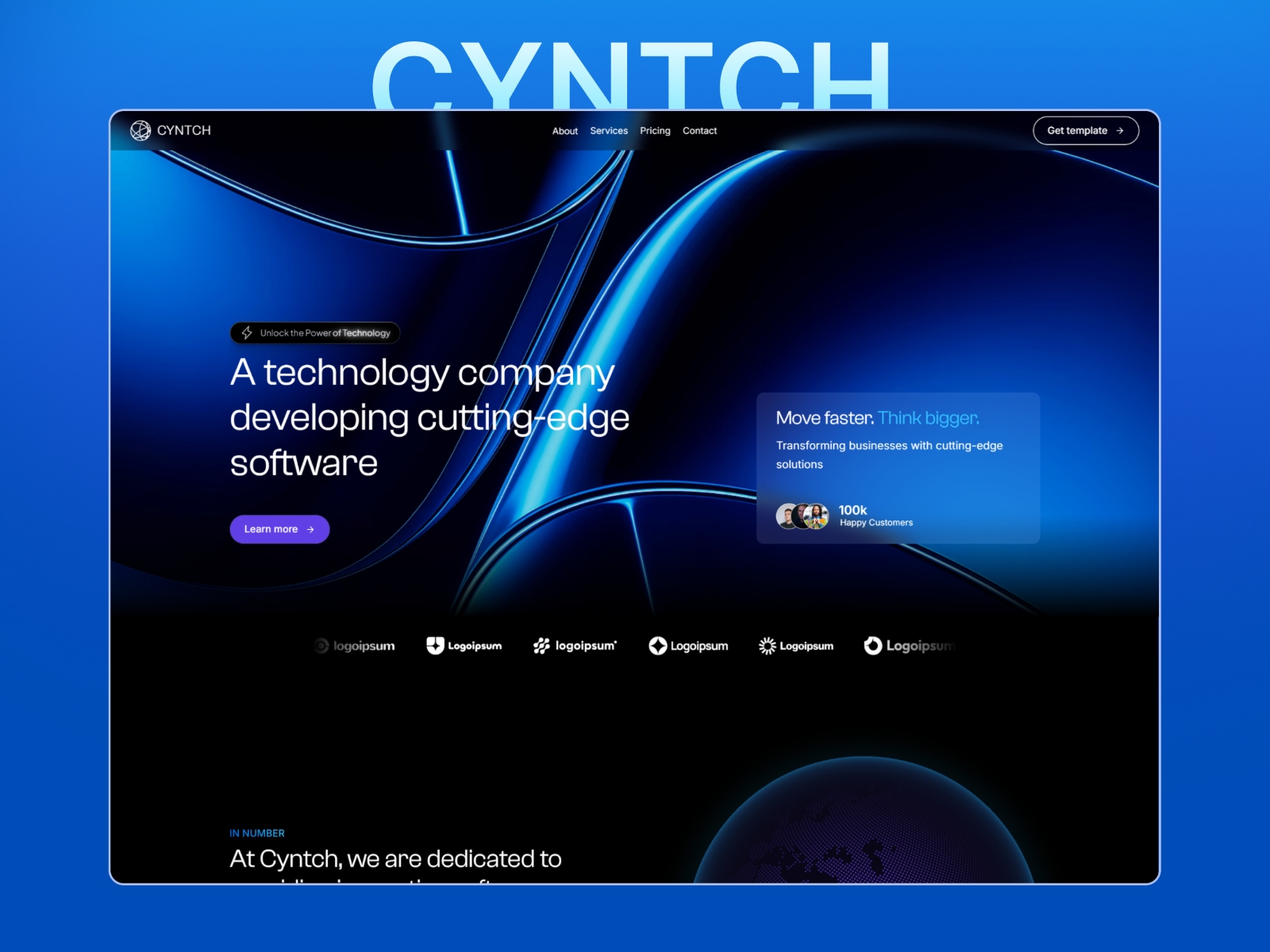 Screenshot of Cyntch website