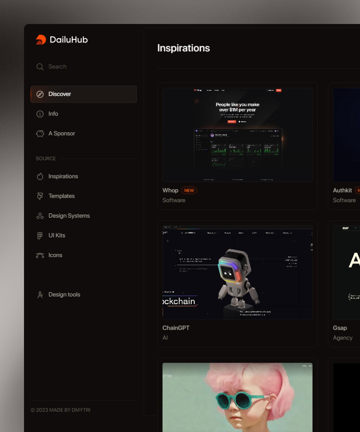 Screenshot of Dailyhub website