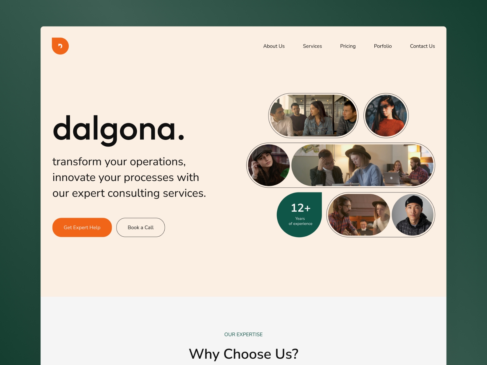 Screenshot of Dalgona website