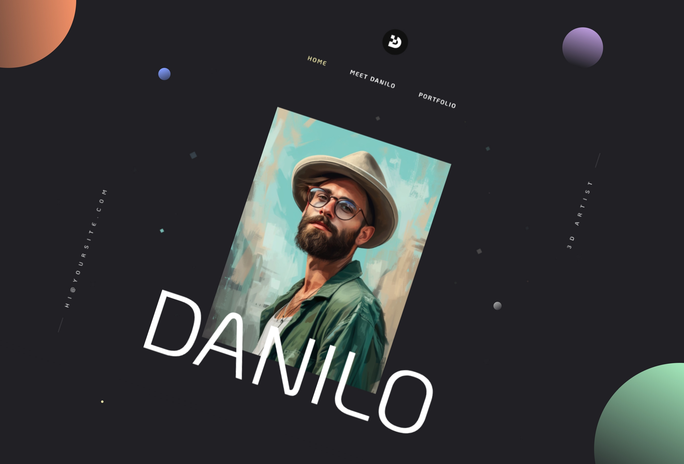Screenshot 2 of Danilo personal portfolio template
