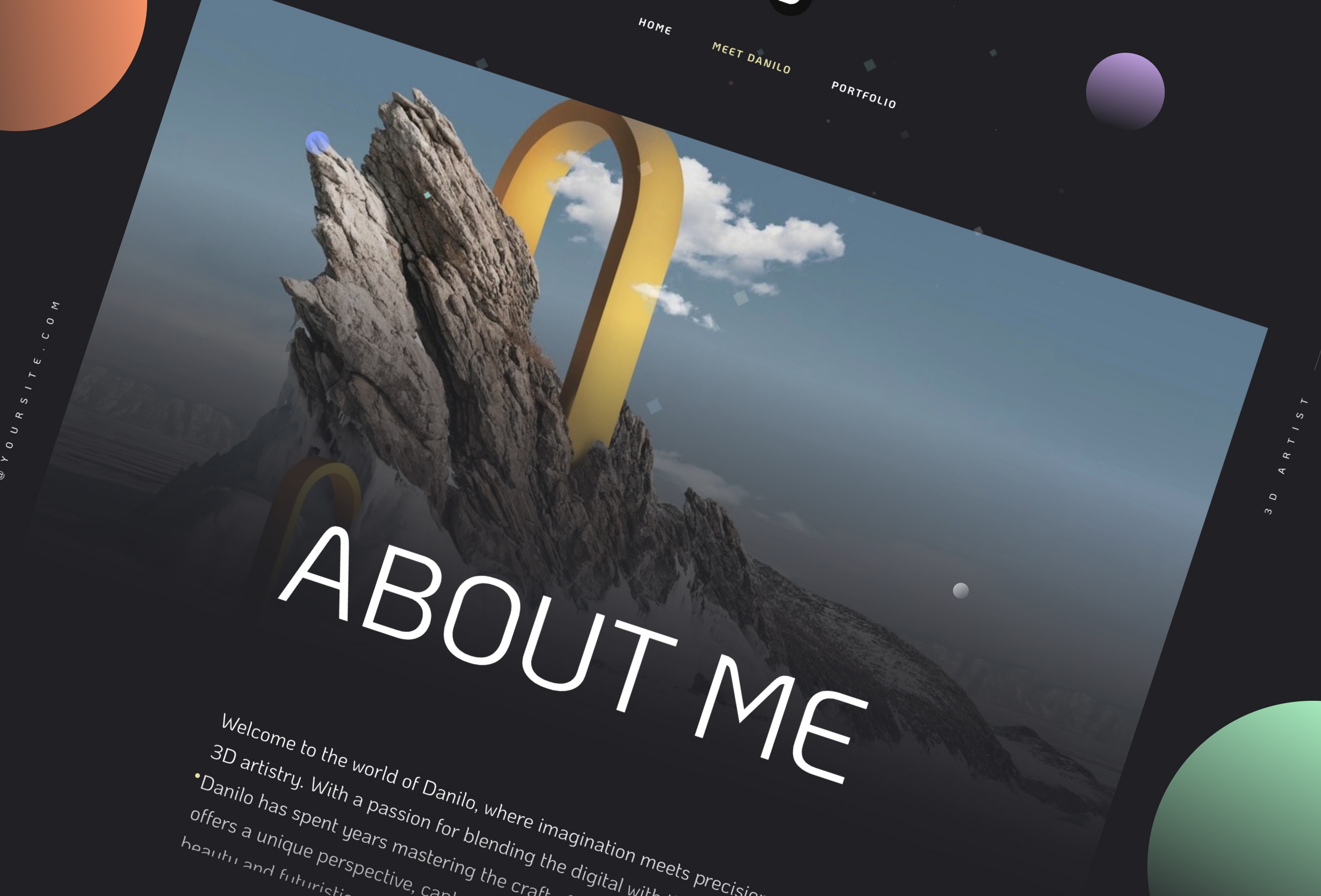 Screenshot 3 of Danilo personal portfolio template