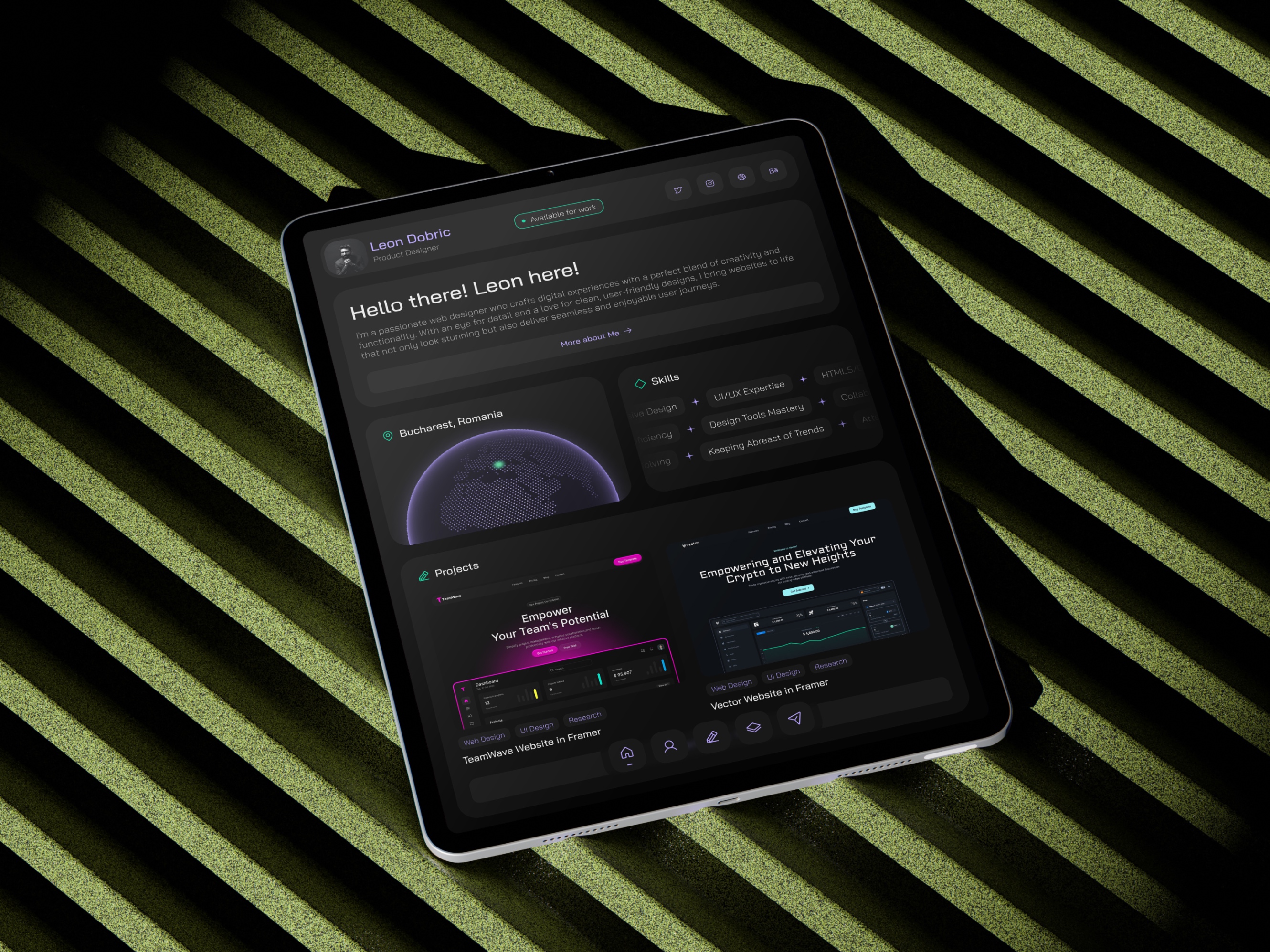 Screenshot of Darko website