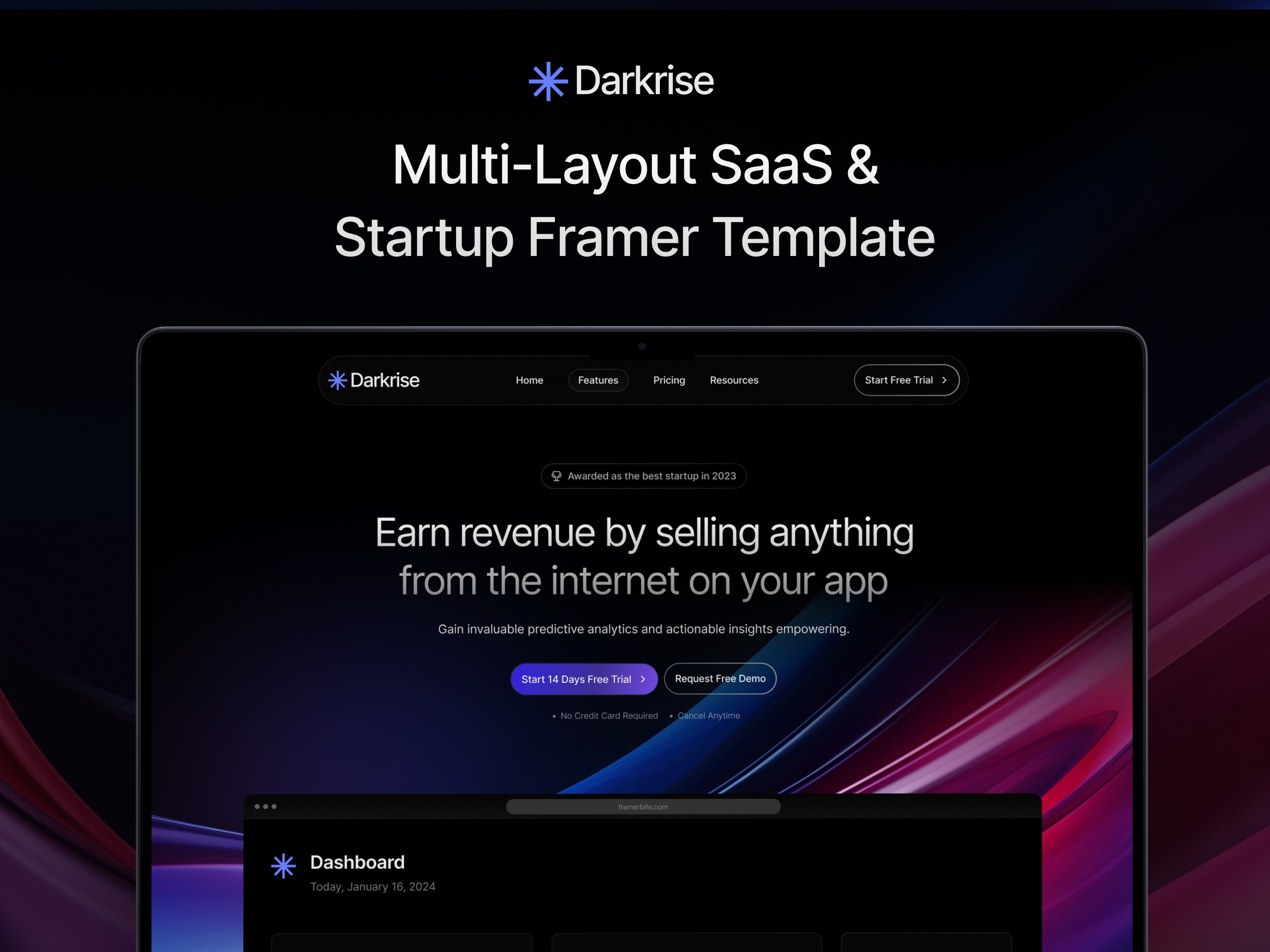 Screenshot of Darkrise website