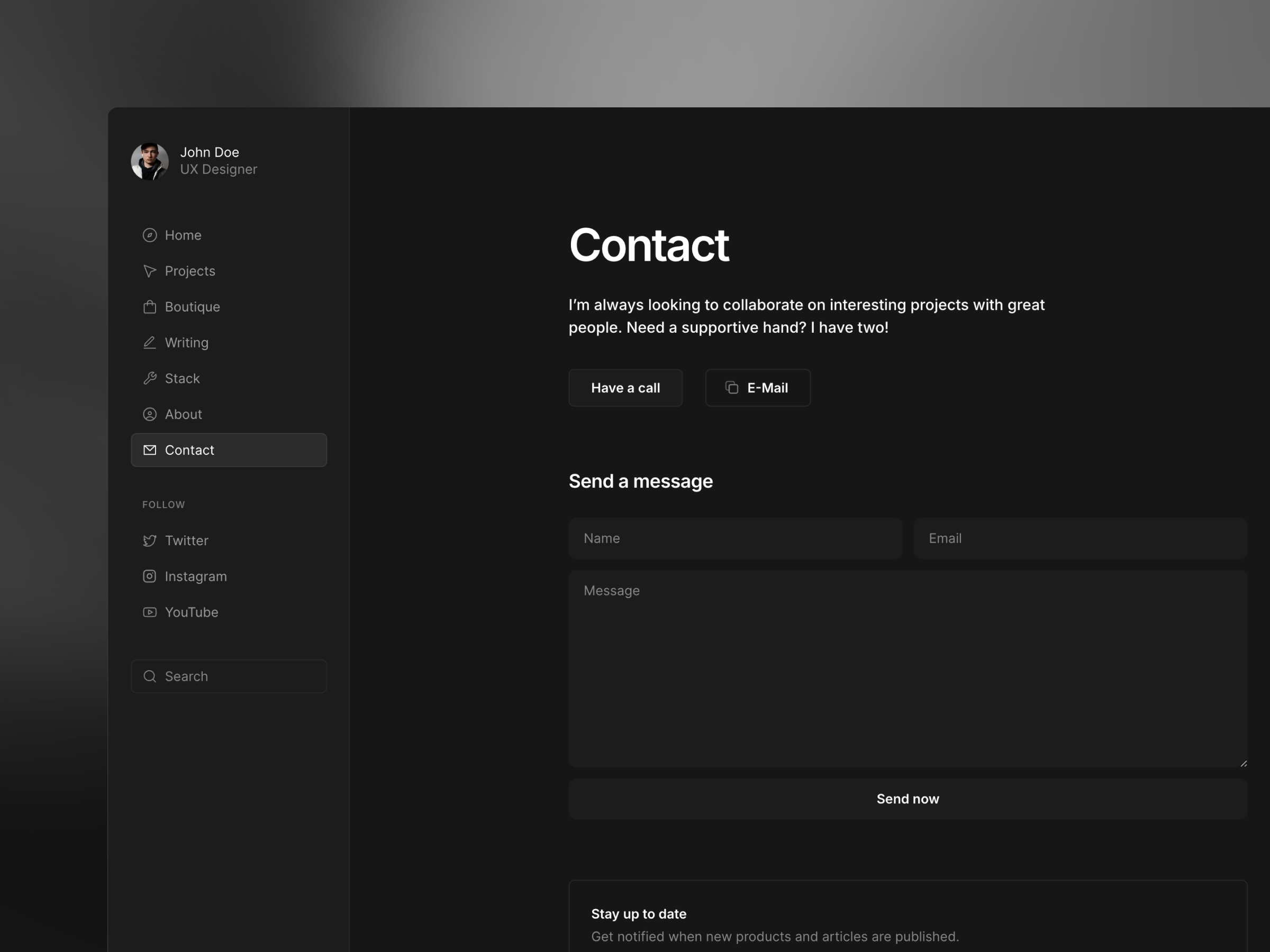 Screenshot 4 of Dashfolio portfolio template