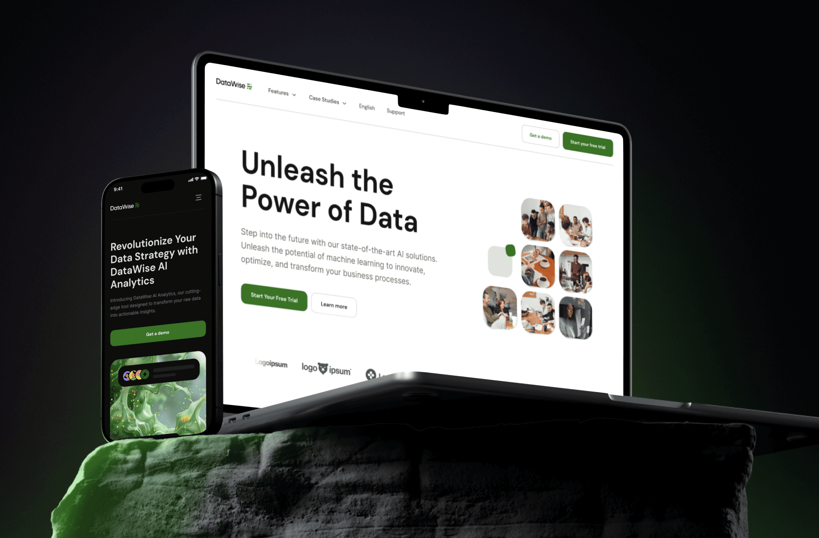Screenshot 2 of Datawise multilayout saas framer template