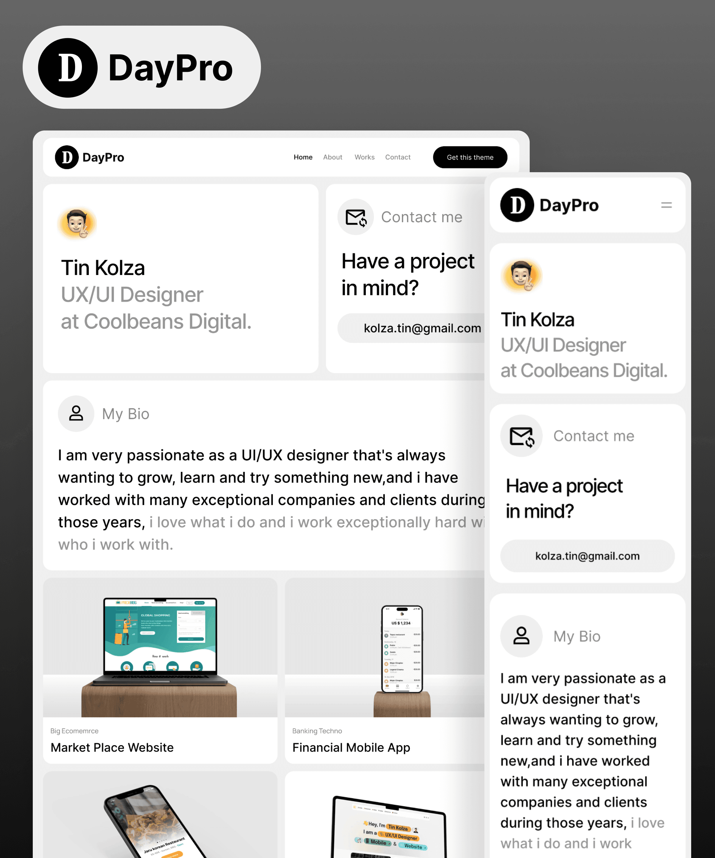 Screenshot of Daypro website