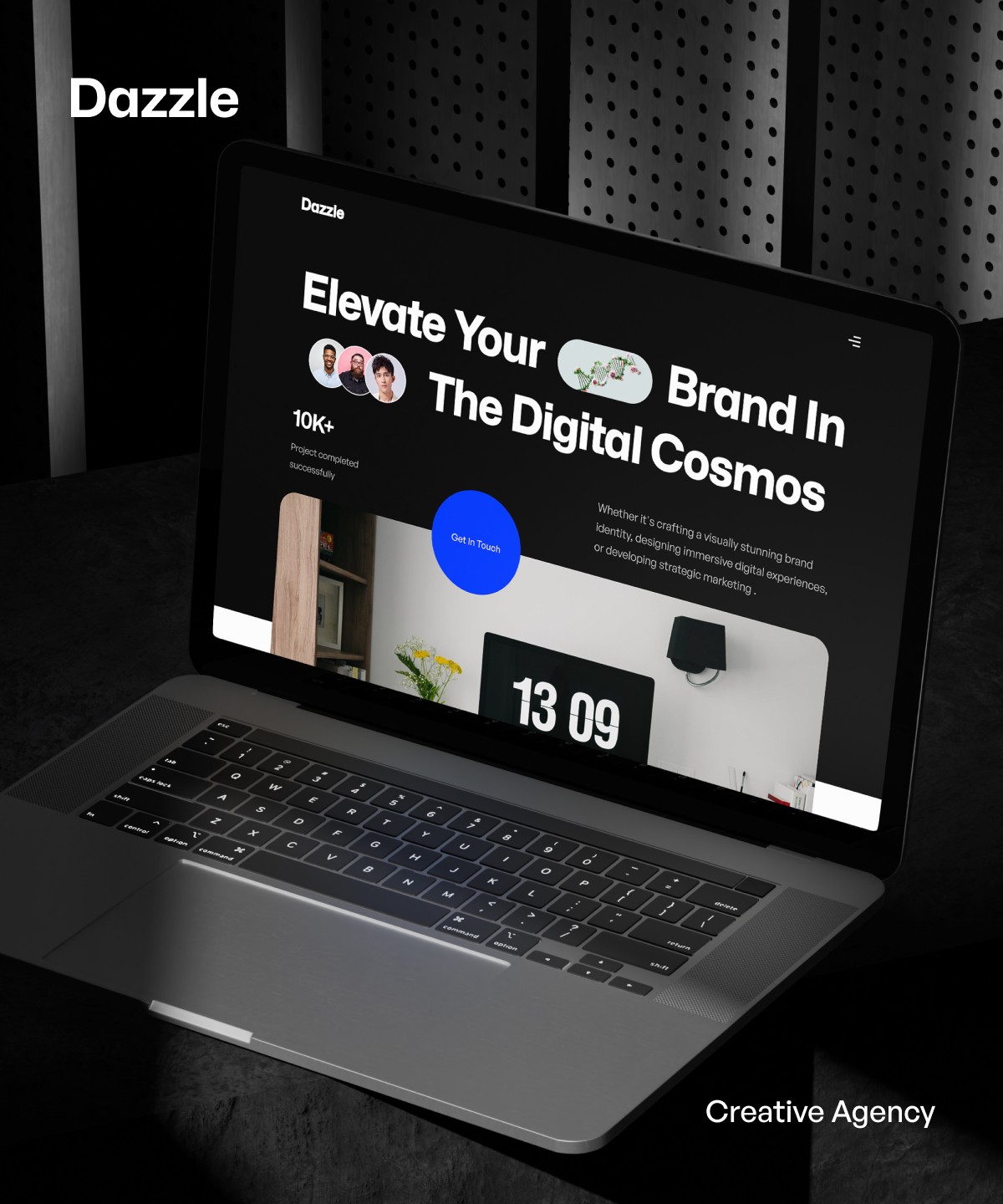Screenshot of Dazzle creative agency website