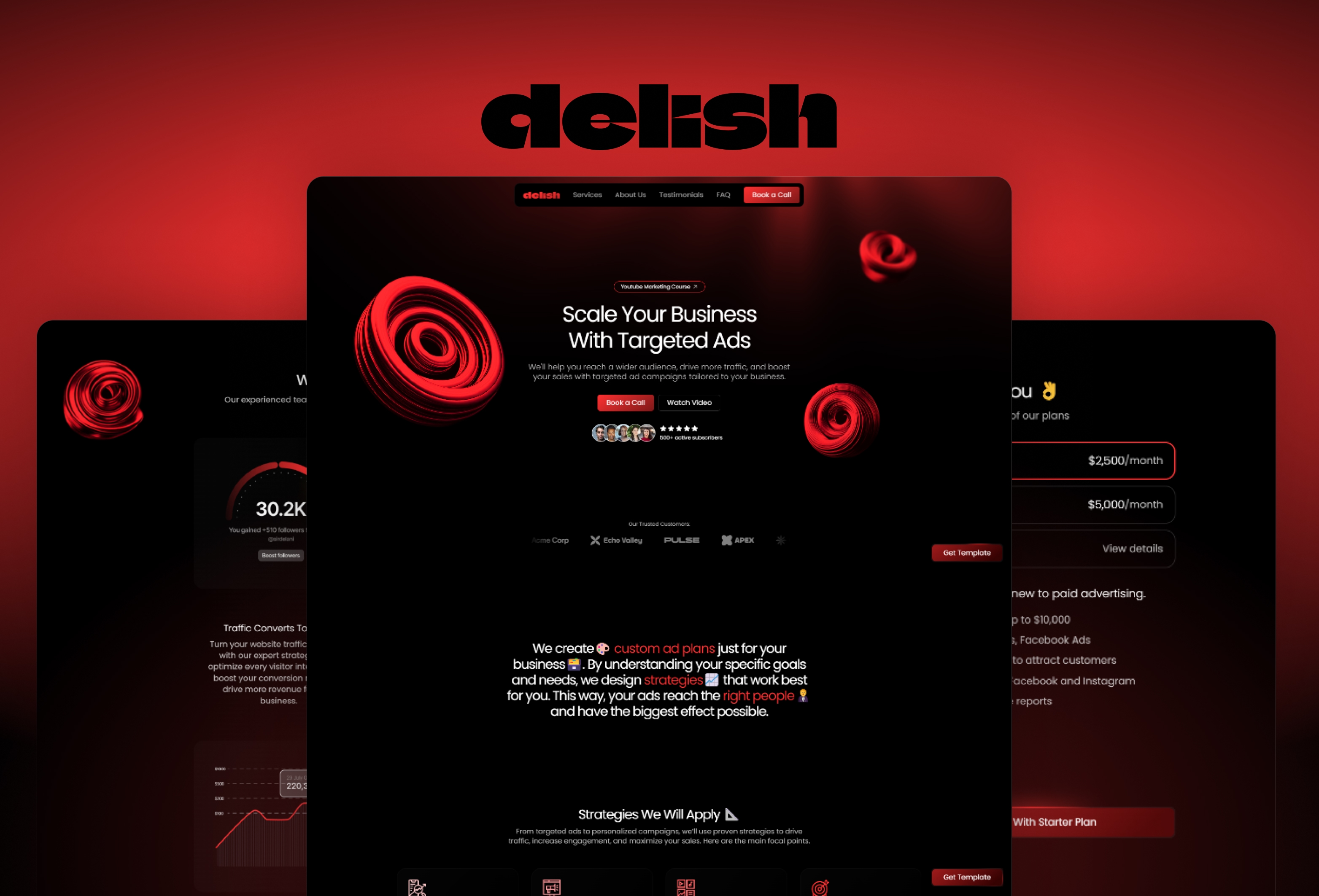 Screenshot of Delish website