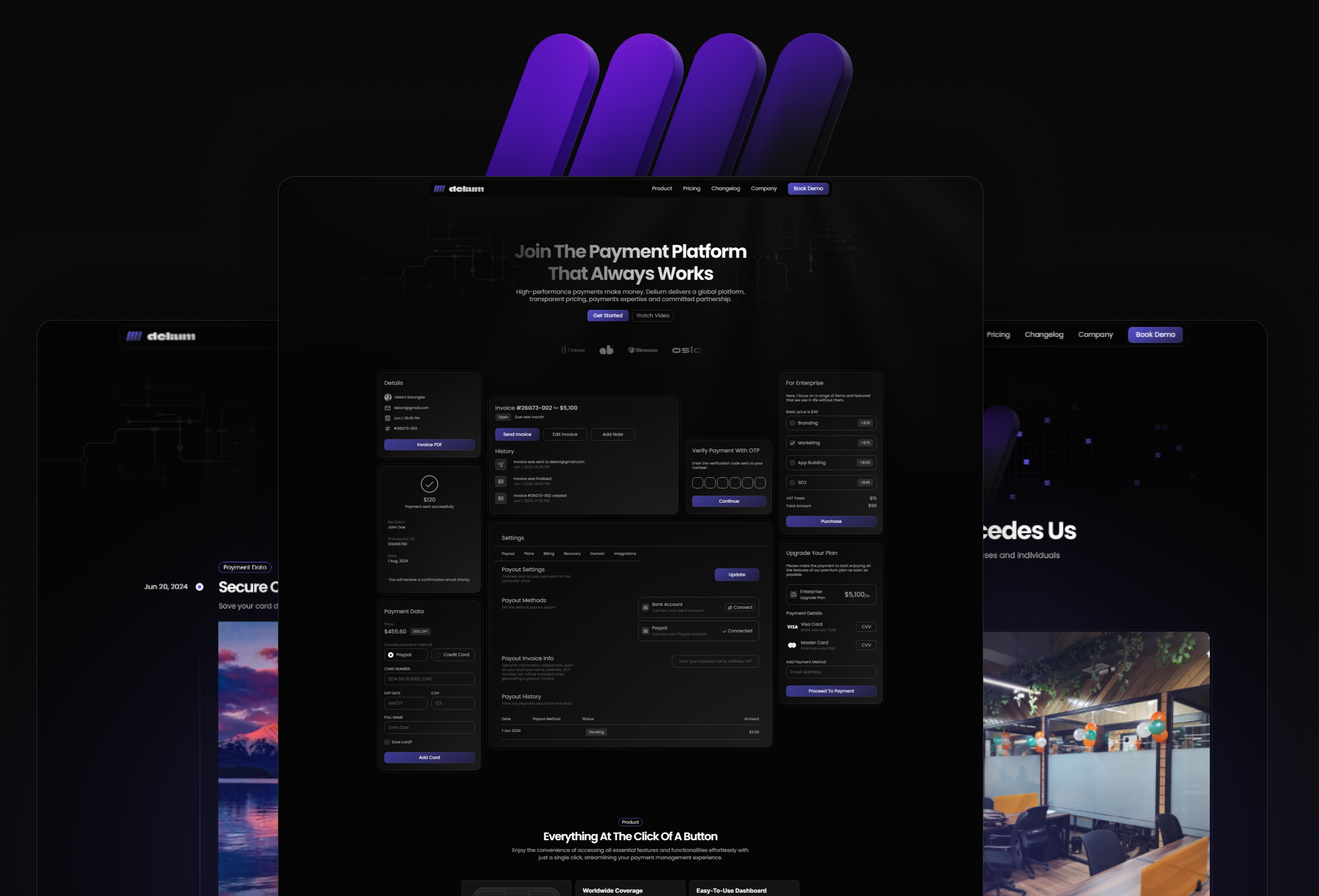 Screenshot of Delium website