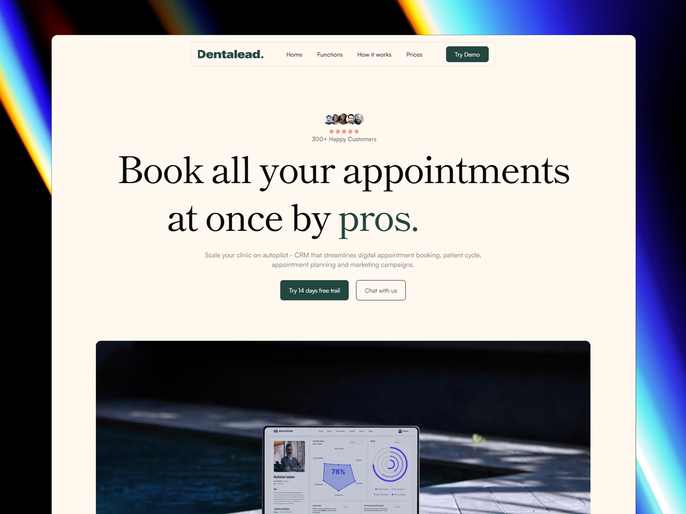 Screenshot of Dentalead website